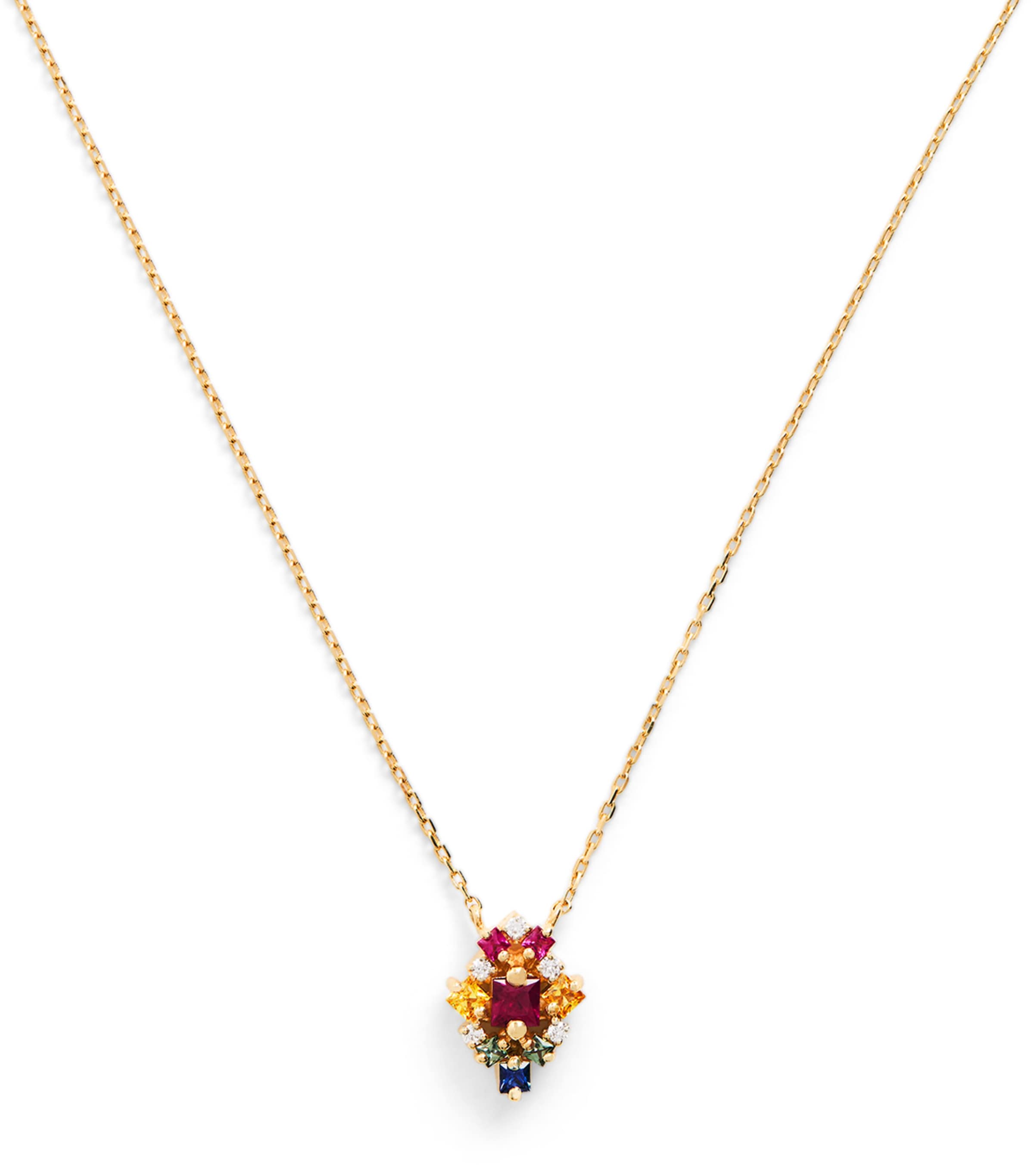 Suzanne Kalan Yellow Gold, Diamond And Sapphire La Fantasie Necklace In Gold