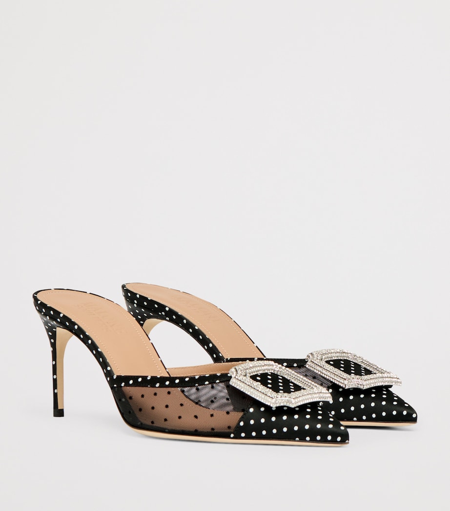 Tulle Polka Dot Mona Mules 70 BLACK Image 3