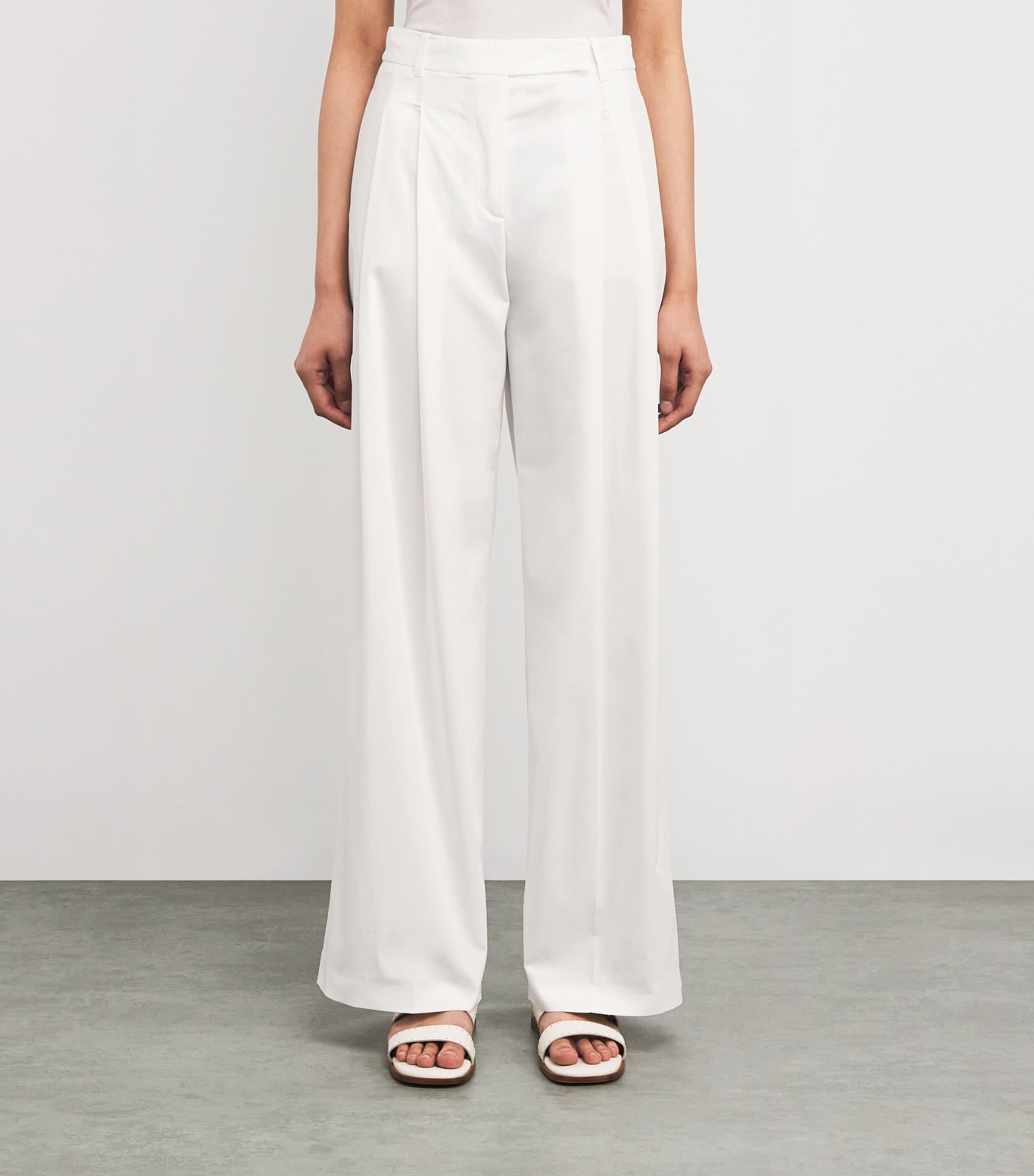 Double-Pleated Tailored Trousers BIANCO Image 3