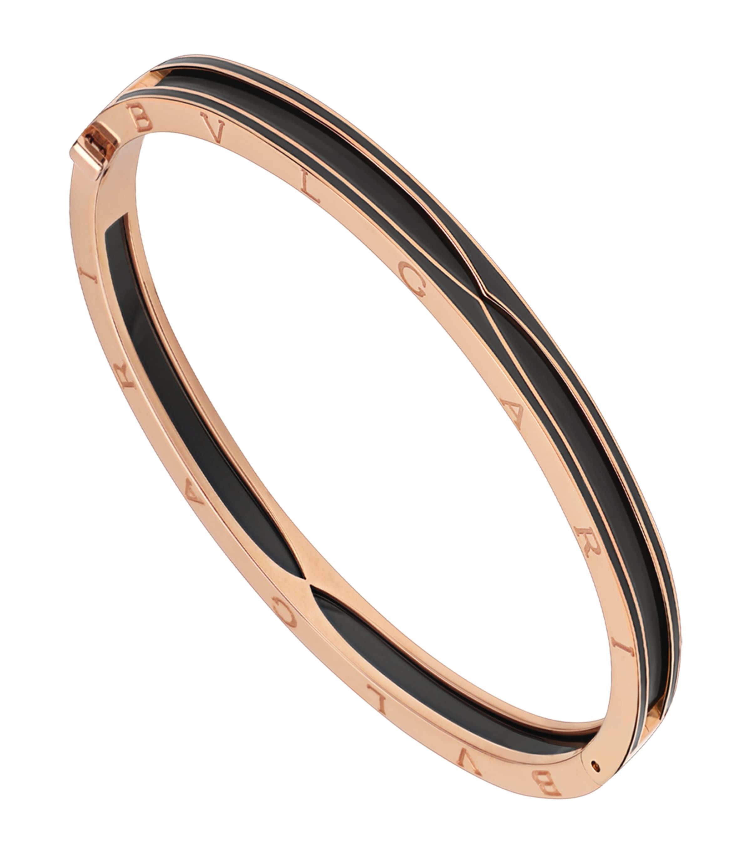 Rose Gold And Ceramic B.zero1 Bangle PINK GOLD Image 1