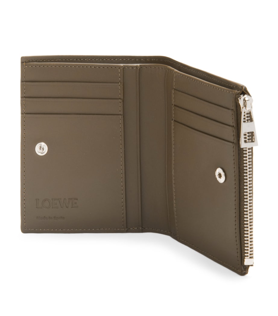 Leather Anagram Bifold Cardholder DARK KHAKI GREEN Image 3