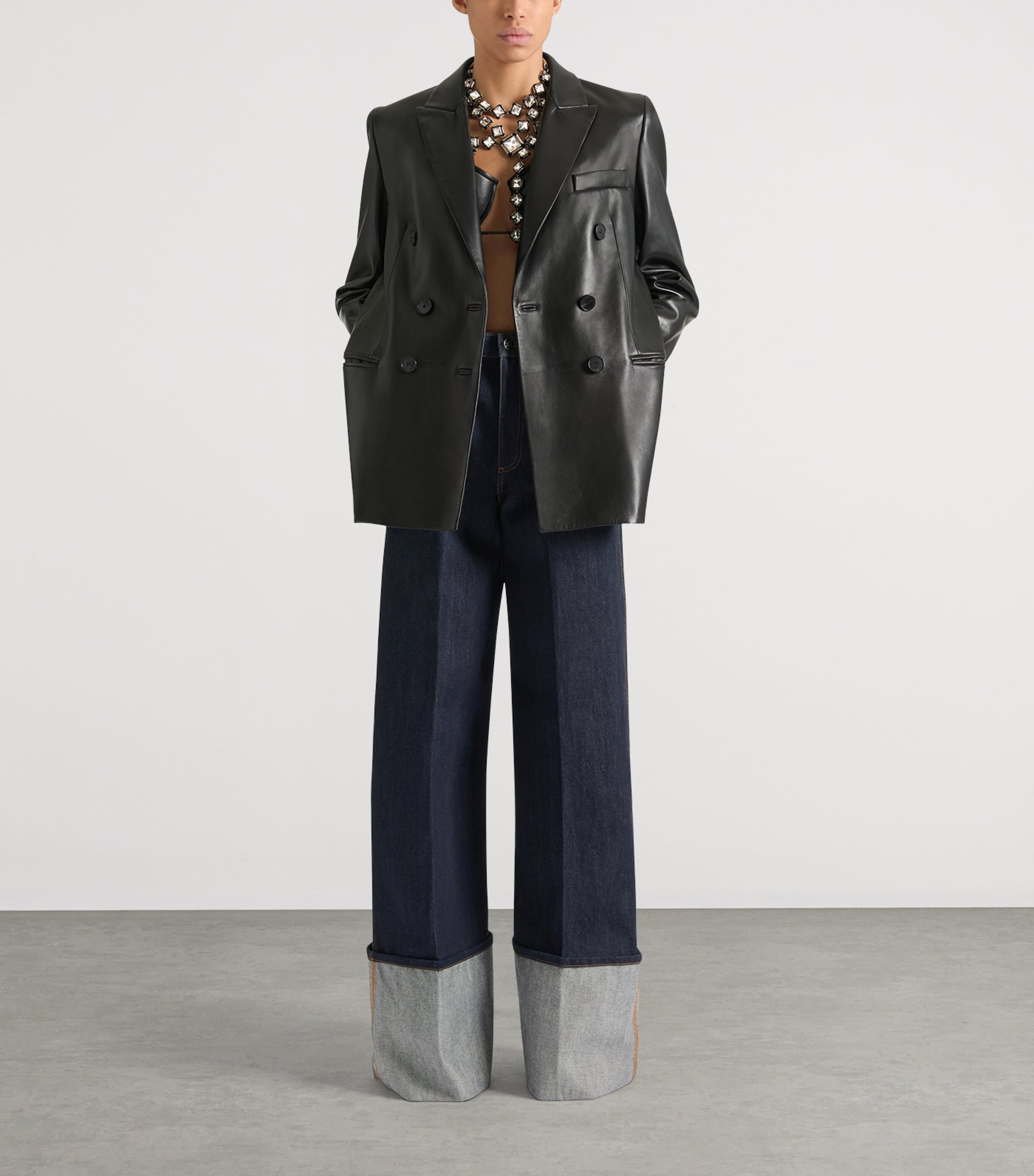 Givenchy Womens Leather Jacket Black Image 2