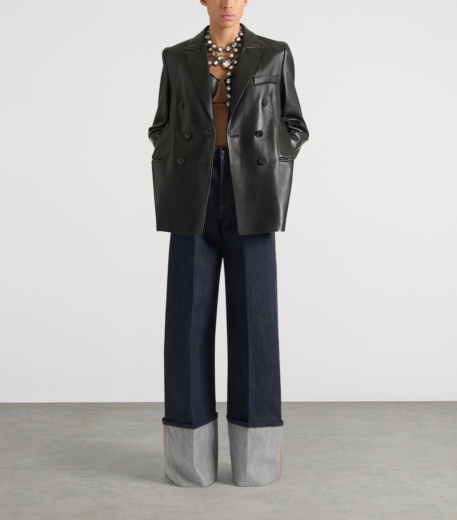 Givenchy Womens Leather Jacket Black Image 2