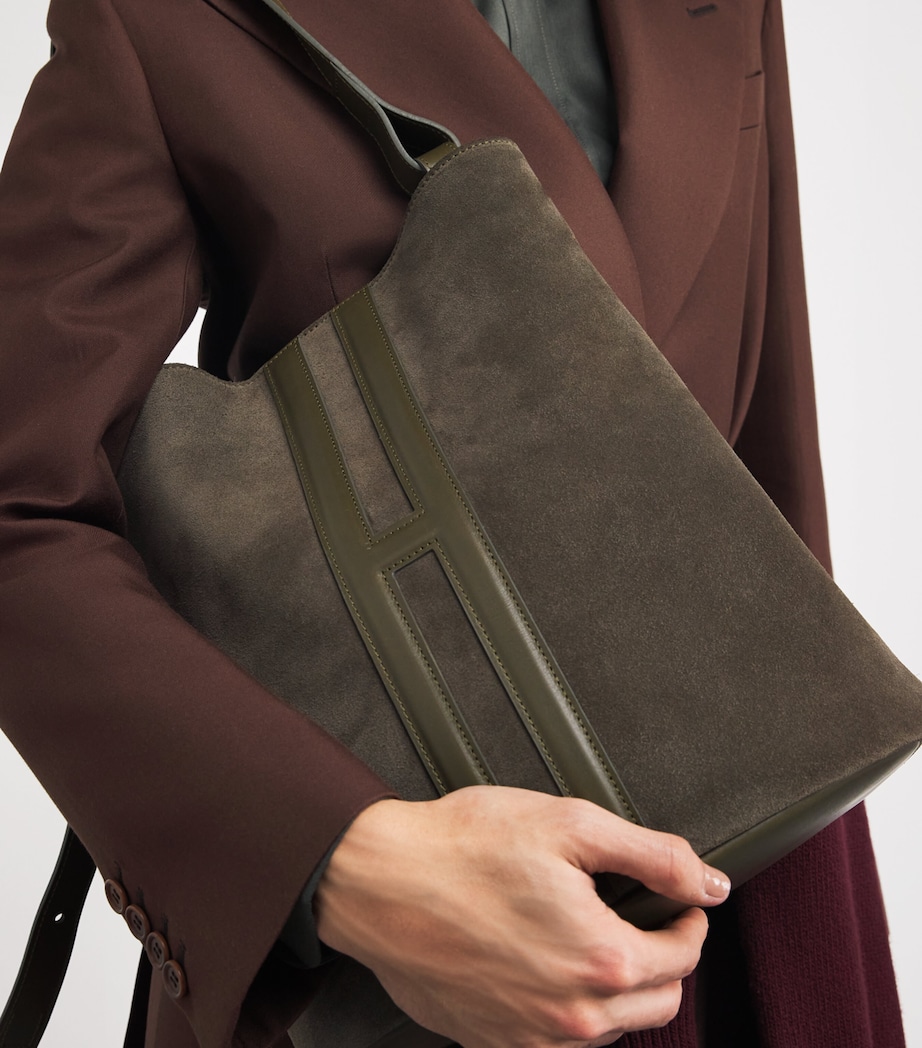 Suede H Tote Bag OLIVE Image 5