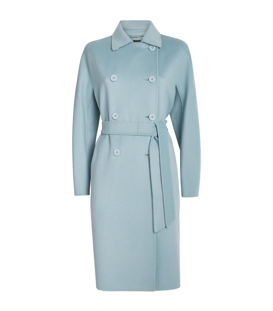 Virgin Wool-Blend Coat PASTEL GREEN Image 1