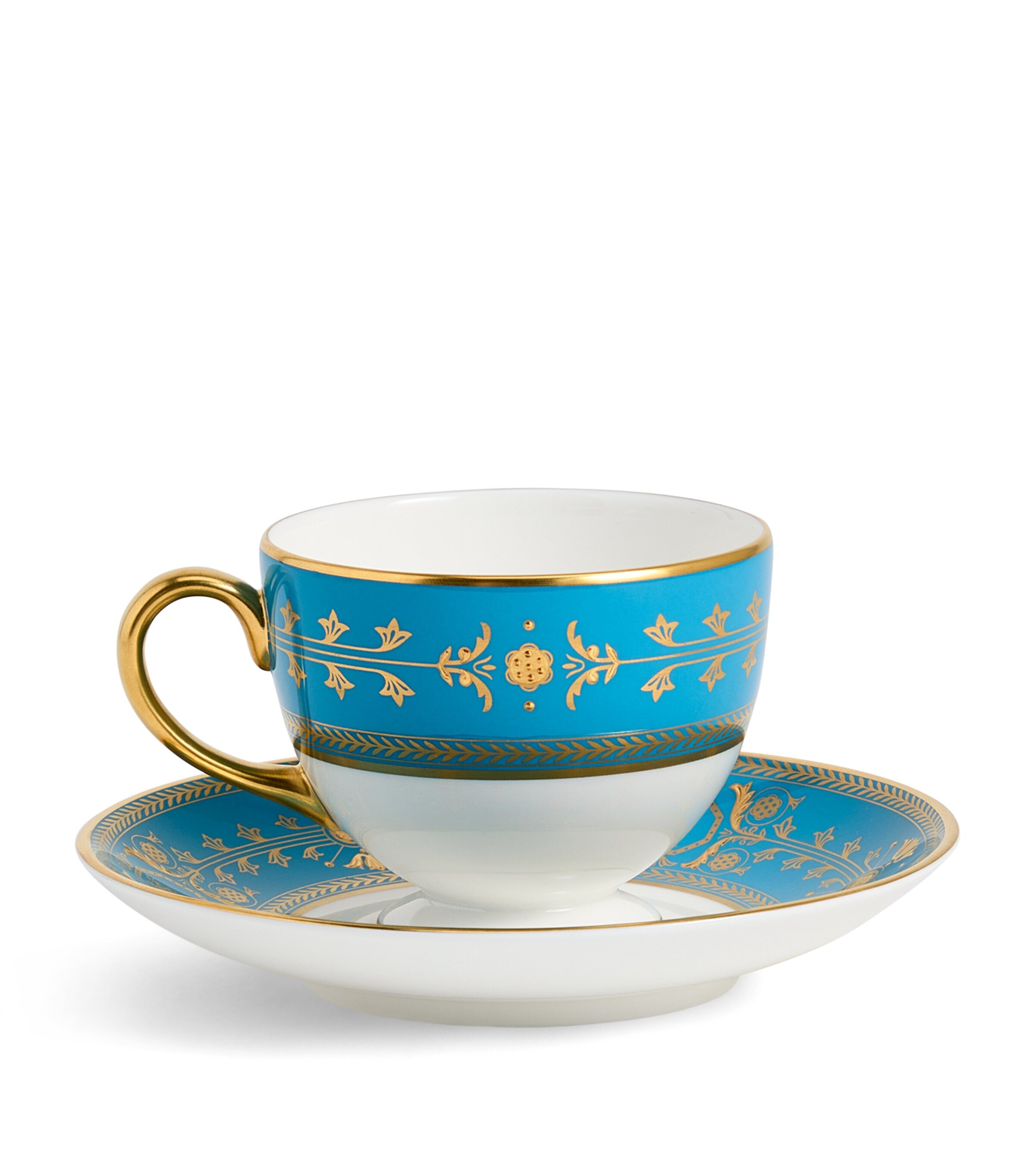 Bone China Bacchus Teacup and Saucer TURQ Image 3