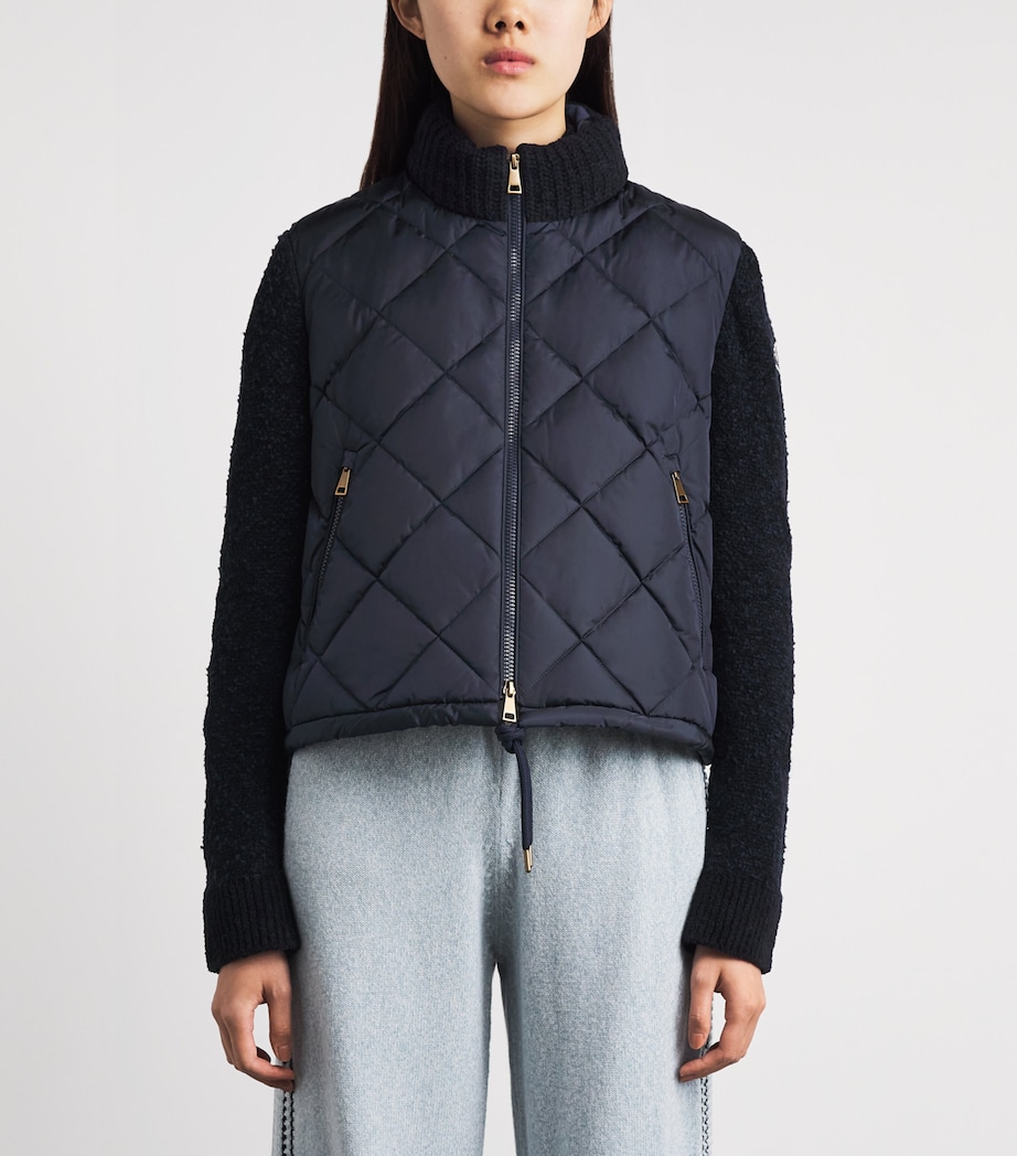 Moncler Womens Quilted Hybrid Jacket Image 4