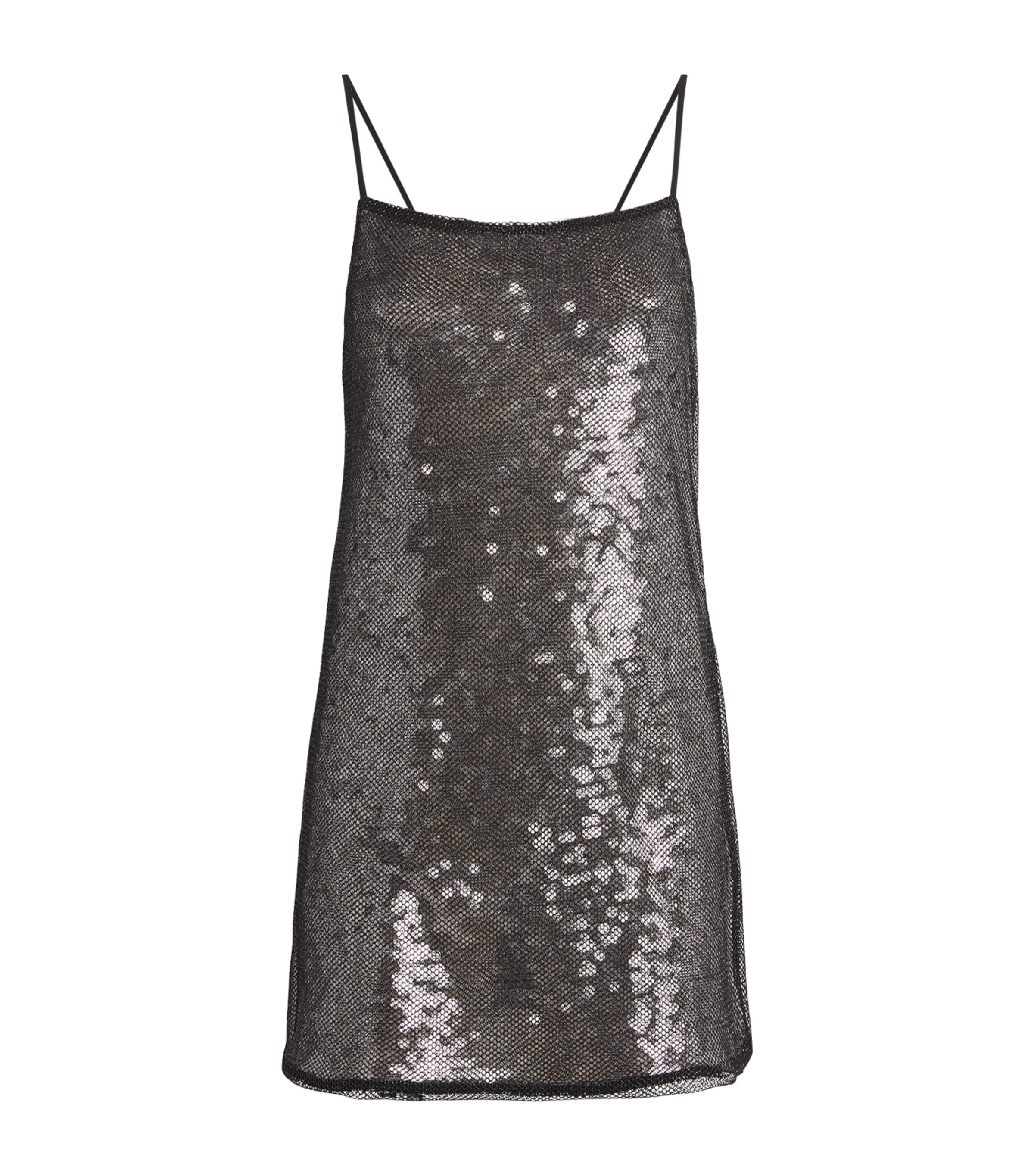 Camilla And Marc Sequin Façade Mini Dress In Brown