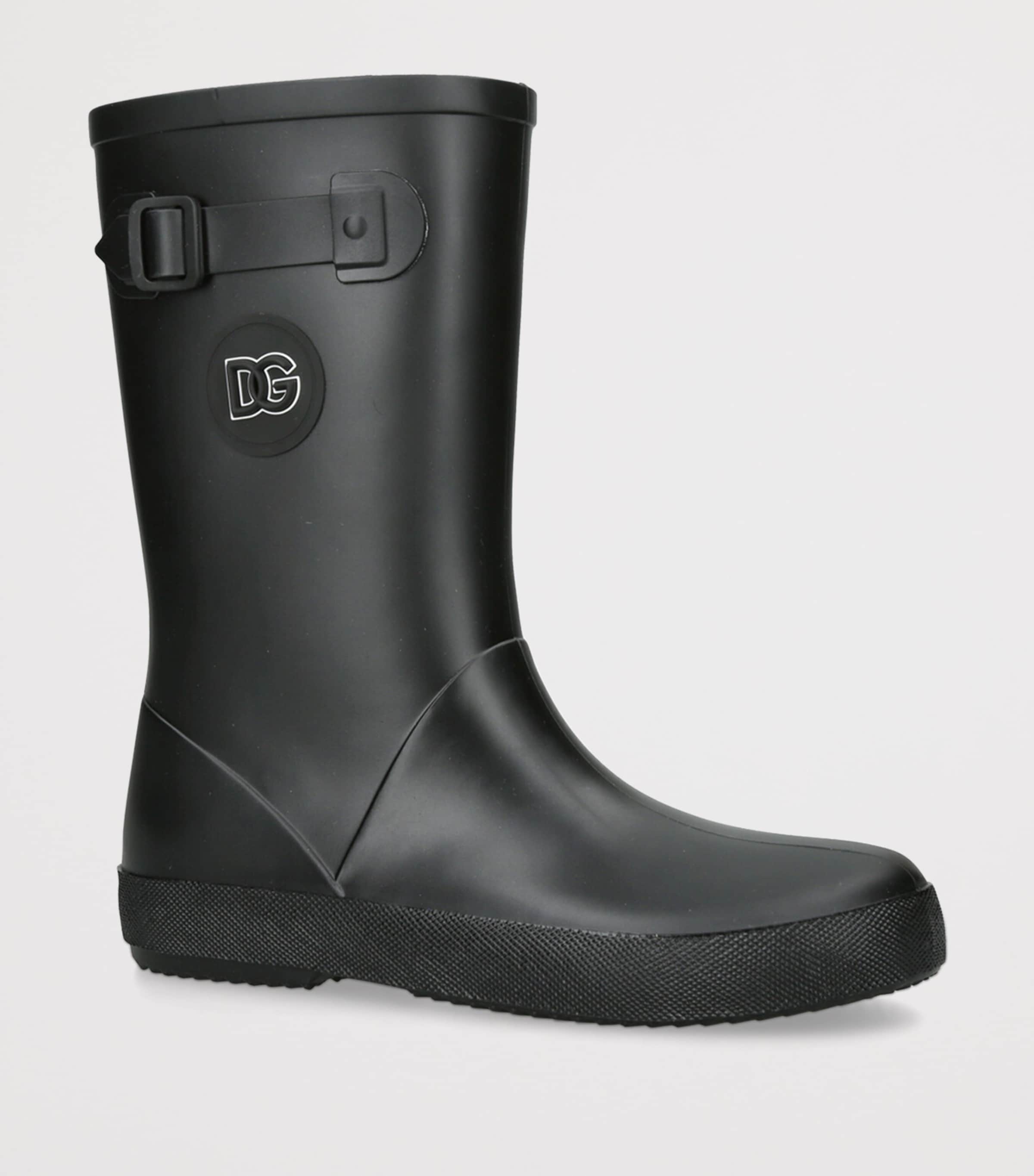 Logo Patch Wellington Boots BLACK Image 3
