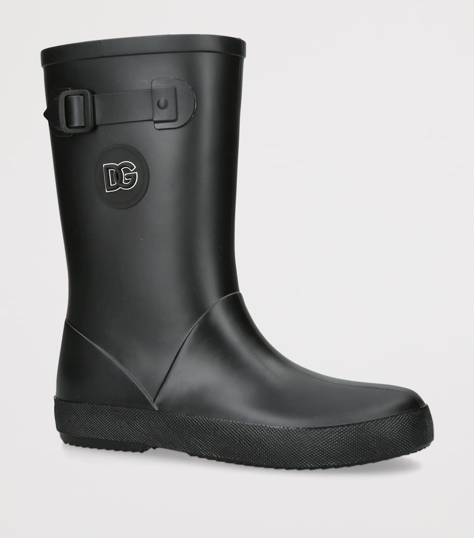 Logo Patch Wellington Boots BLACK Image 3