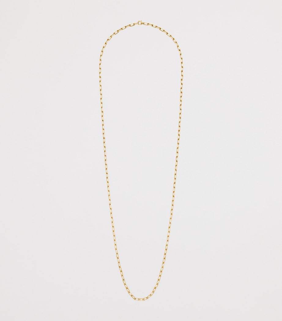 Small Yellow Gold Santos de Cartier Long Chain Necklace YELLOW GOLD Image 3