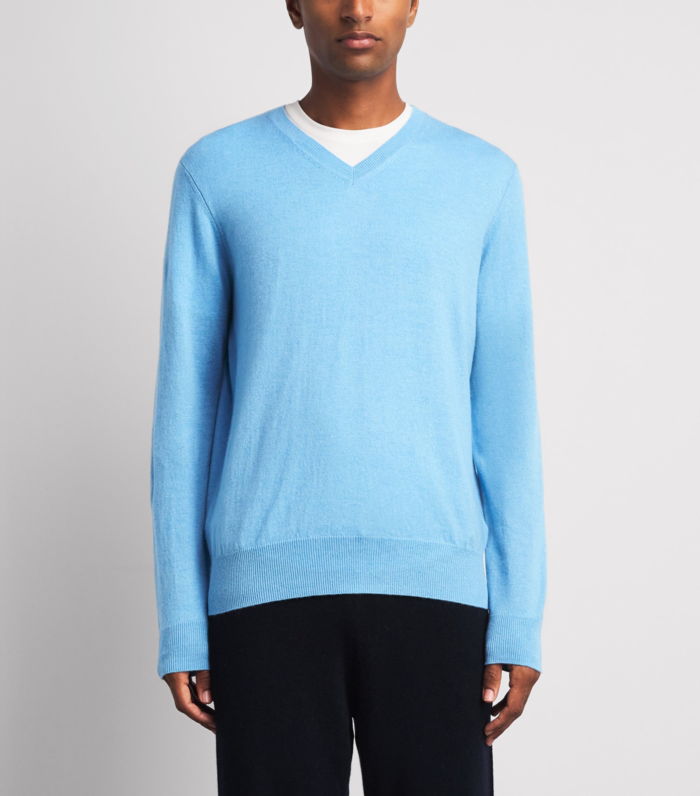 Allude Mens Cashmere V-Neck Sweater Image 4