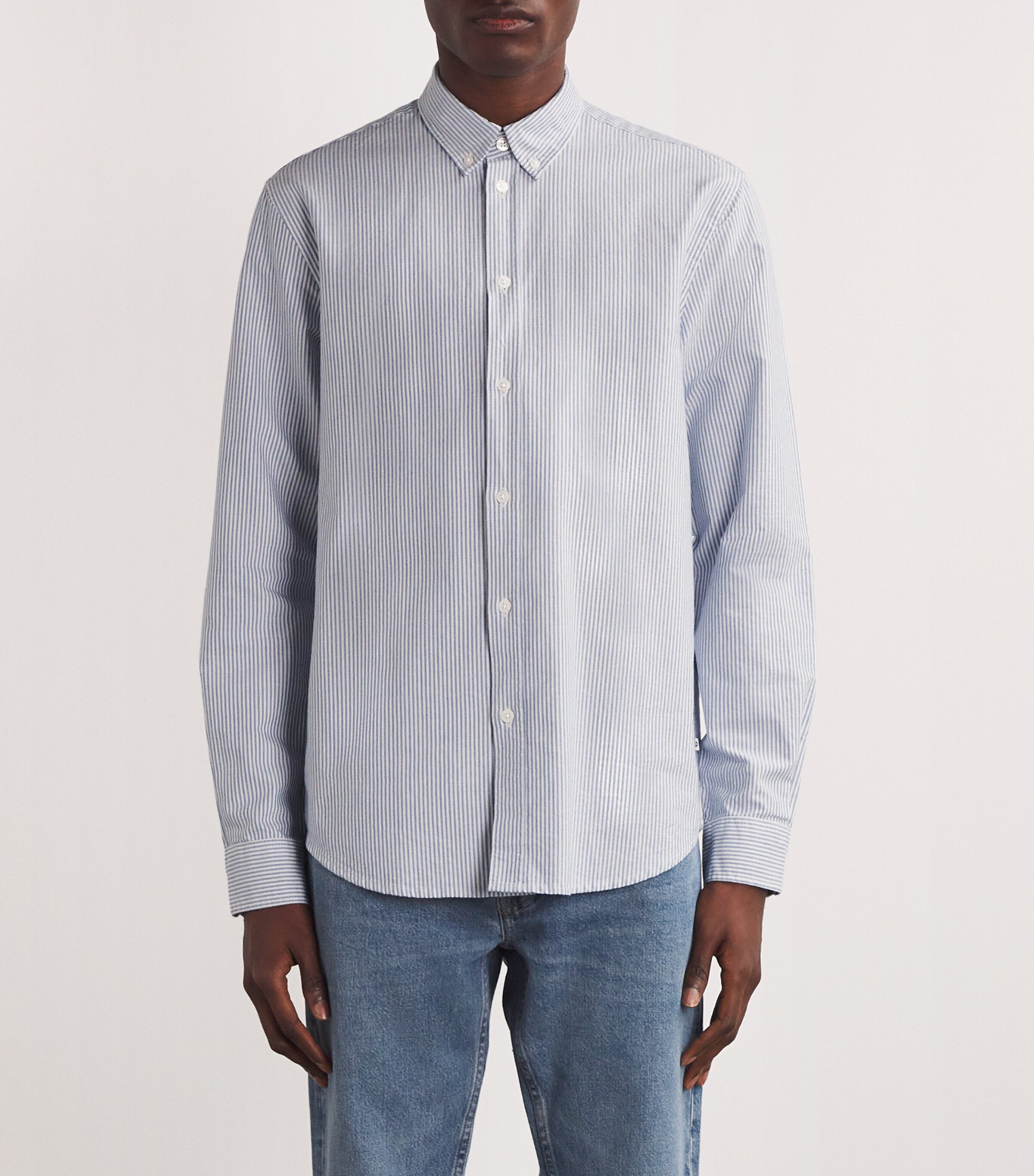 Cotton Pinstripe Saliam BX Shirt OXFORD NARROW ST Image 3