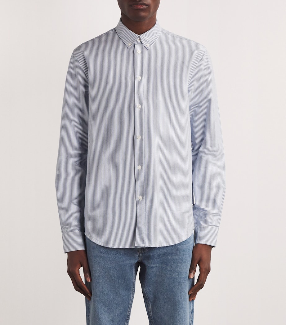 Cotton Pinstripe Saliam BX Shirt OXFORD NARROW ST Image 3