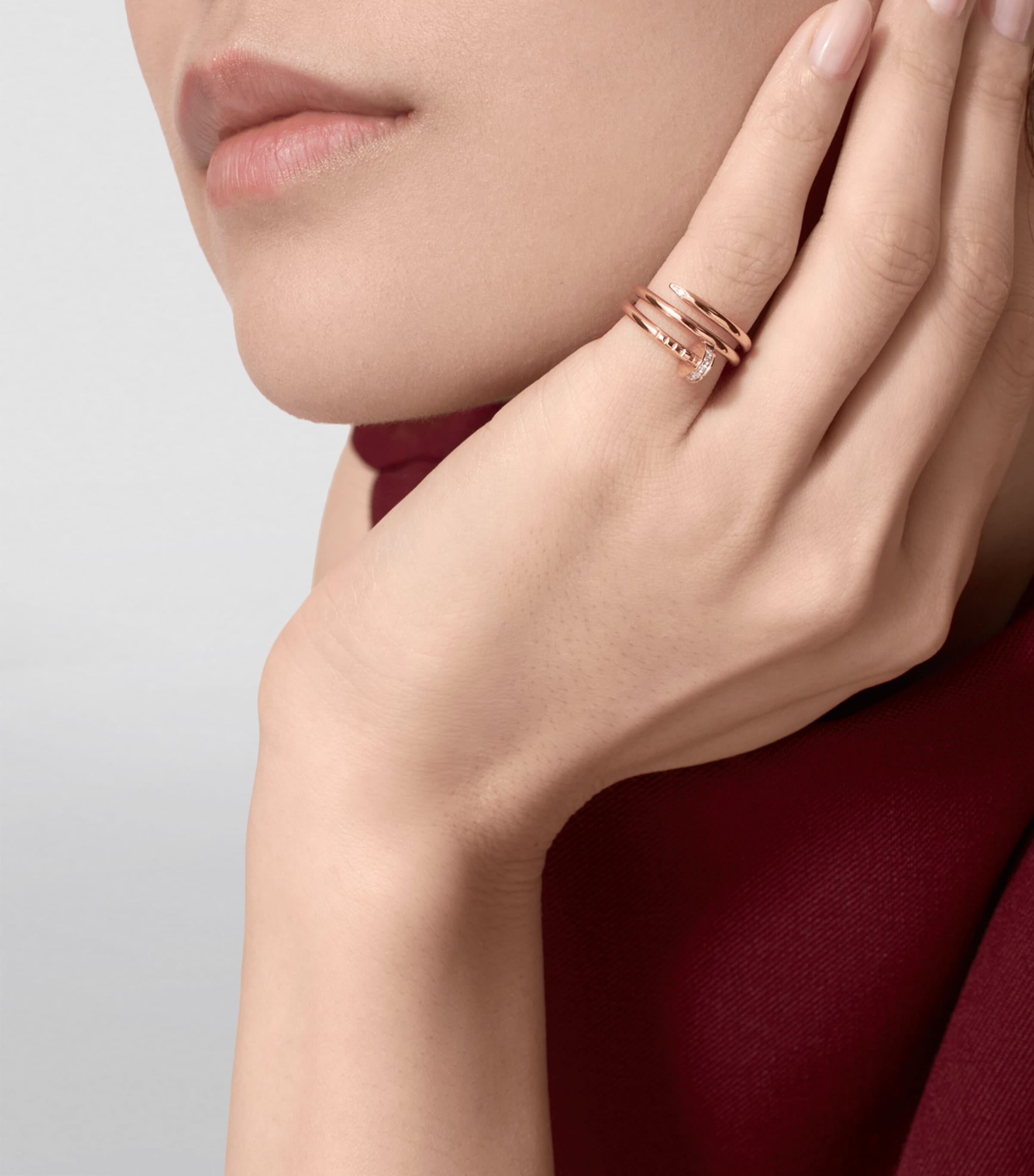 Rose Gold and Diamond Double Juste Un Clou Ring NO COLOUR Image 5