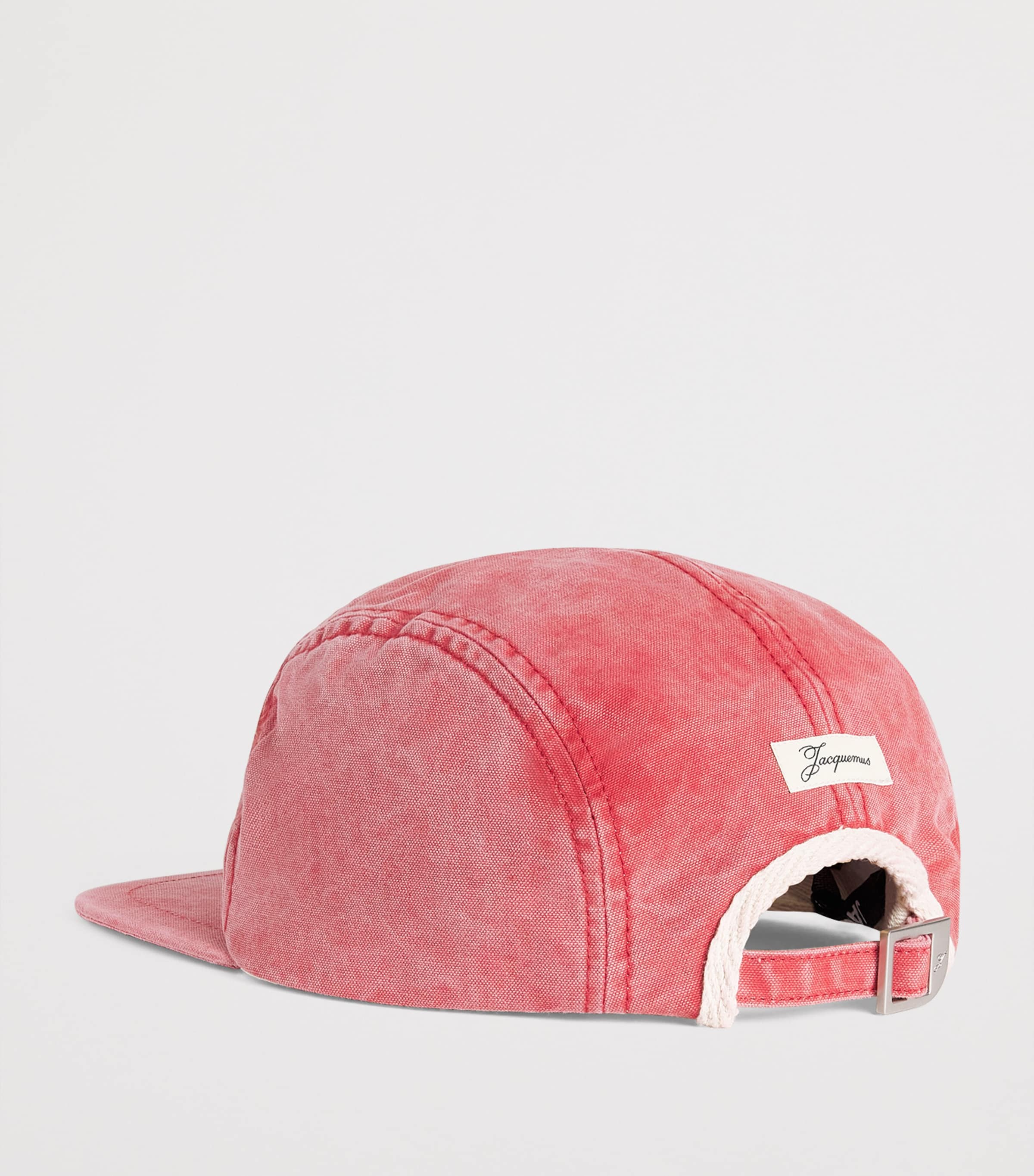 Jacquemus Cotton Embroidered Gardian Cap Red Image 2