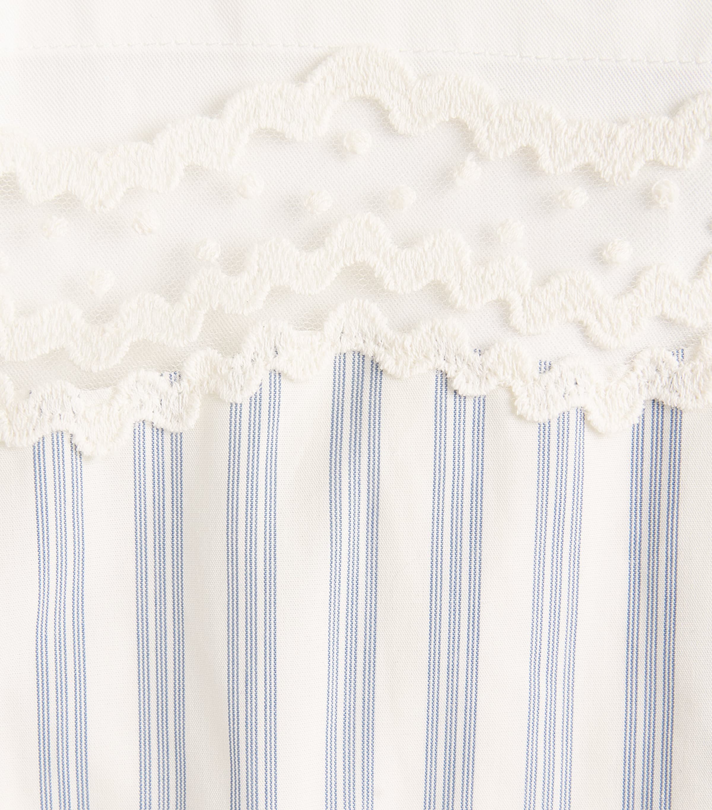 Sandro Paris Womens Cotton Stripe Mini Skort Ecru / Bleu Image 6