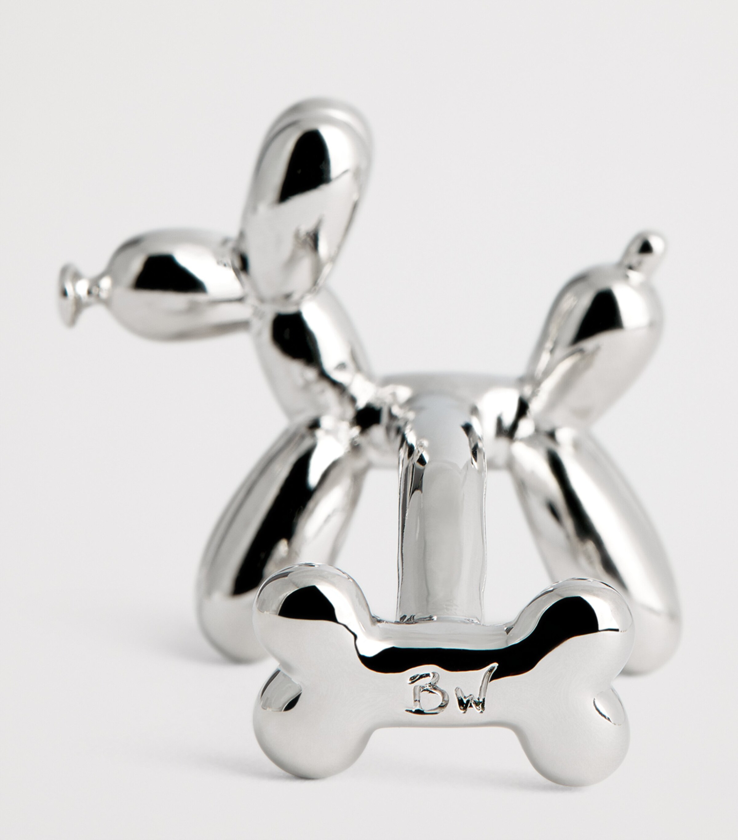 Babette Wasserman Rhoium-Plated Balloon Dog Cufflinks Rhodium Image 6