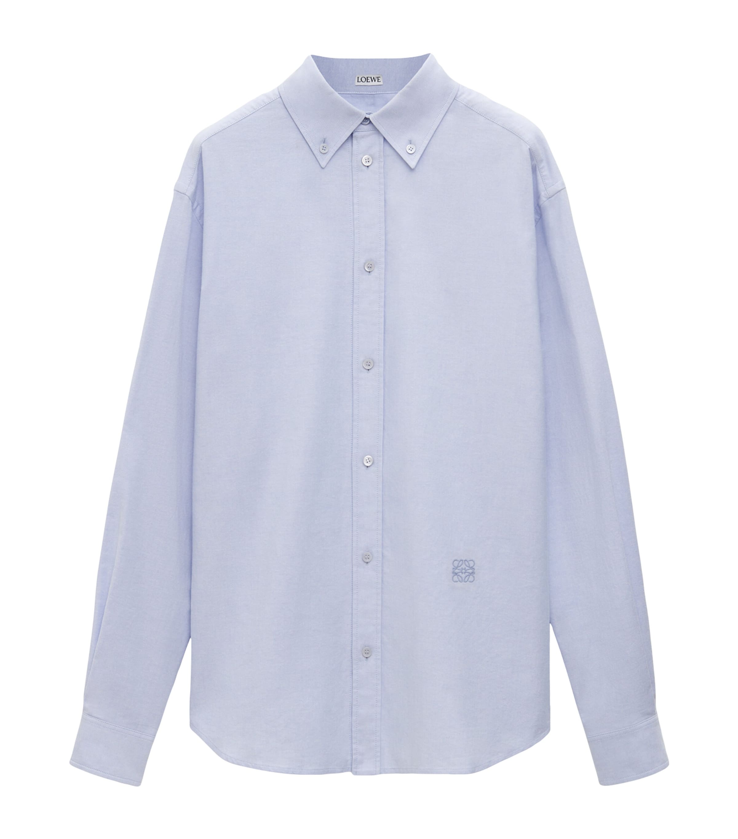 Shop Loewe Cotton-blend Shirt In Blue