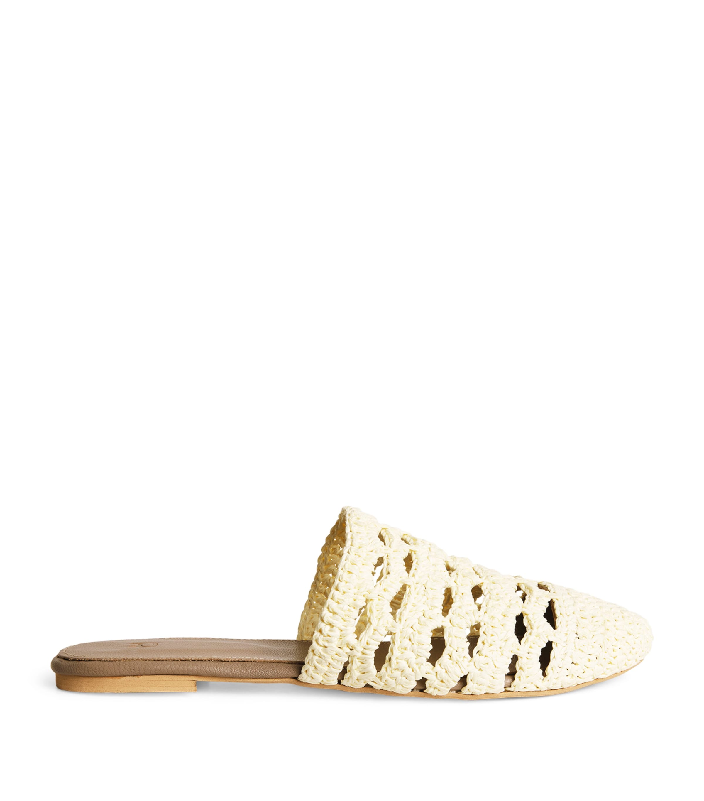 Ramla Raffia Mules In Sand