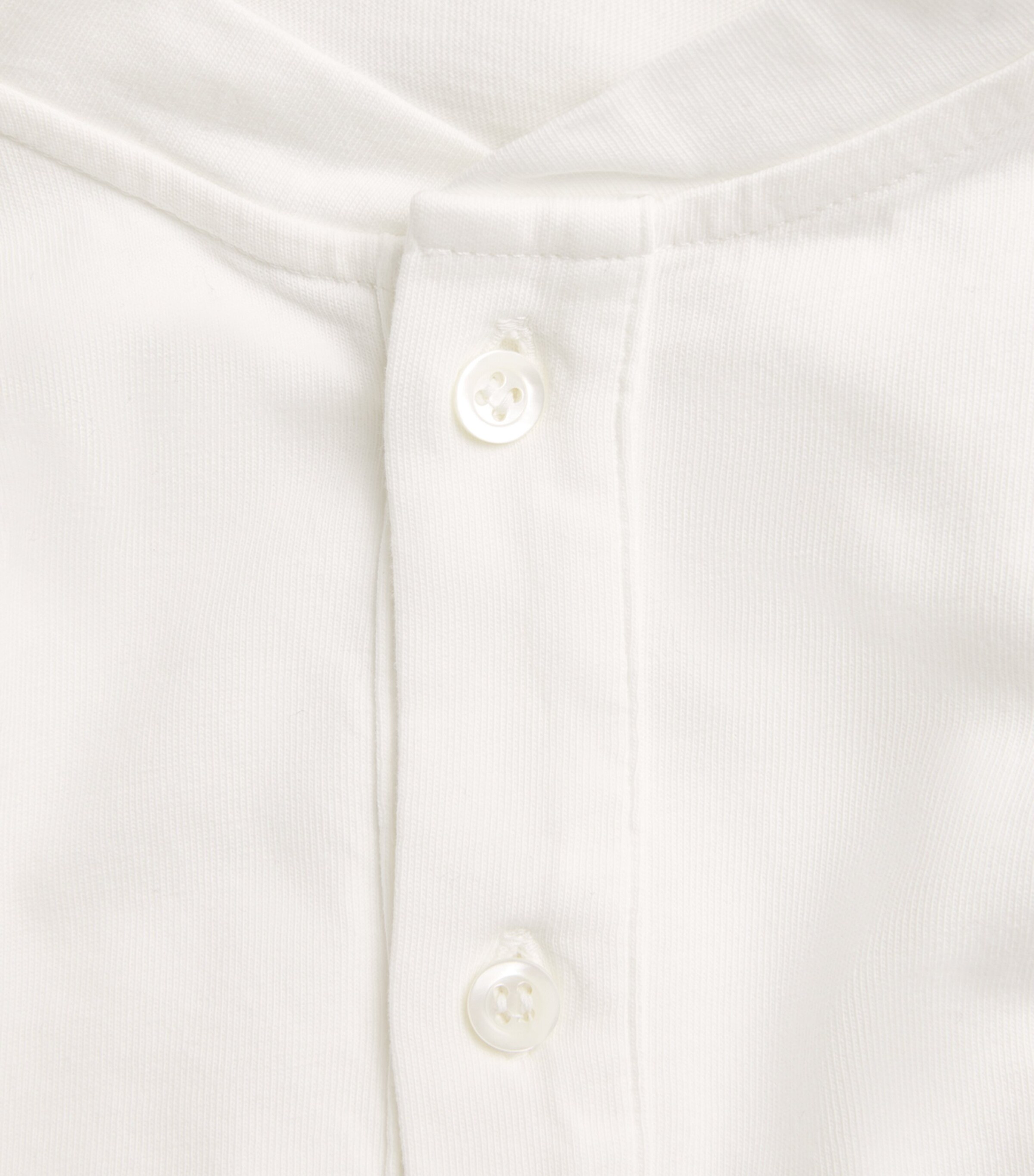 Barena Mens Cotton Jersey Henley Top Bianco Image 6