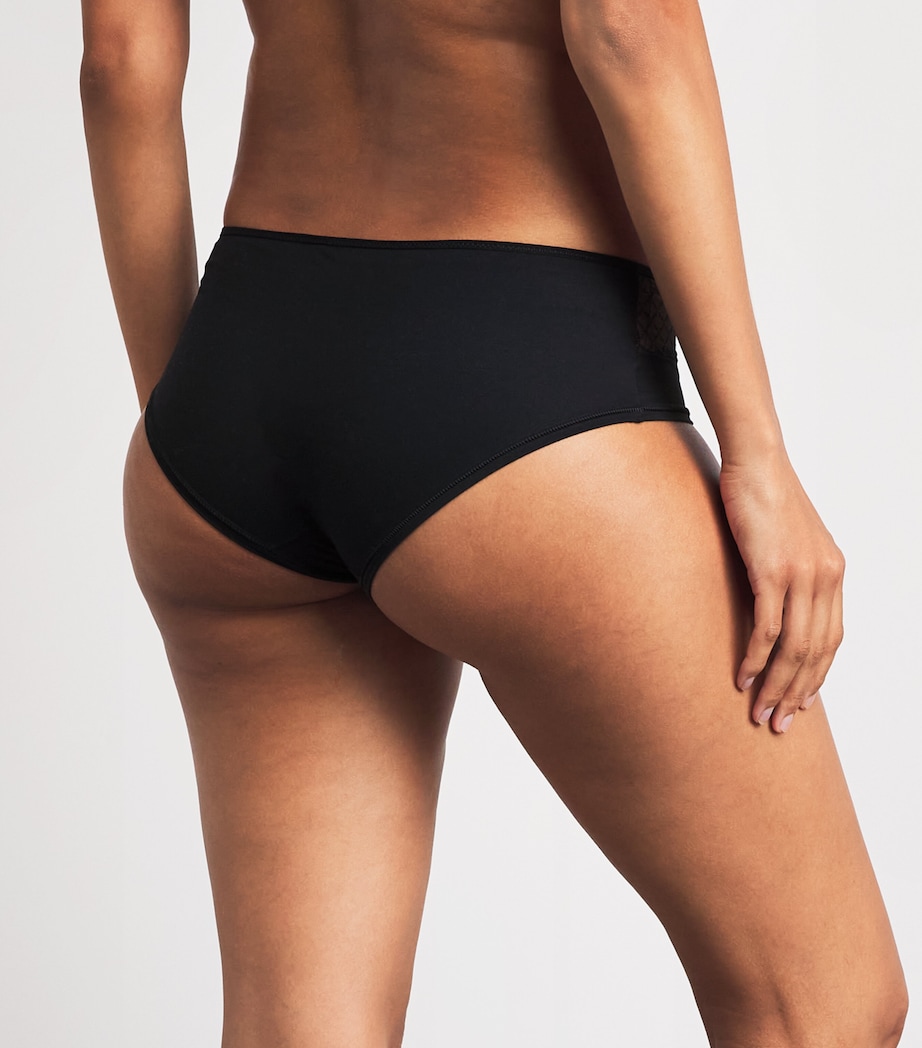 Chantelle Womens Lace-Detail Norah Shorty Briefs Black Image 3