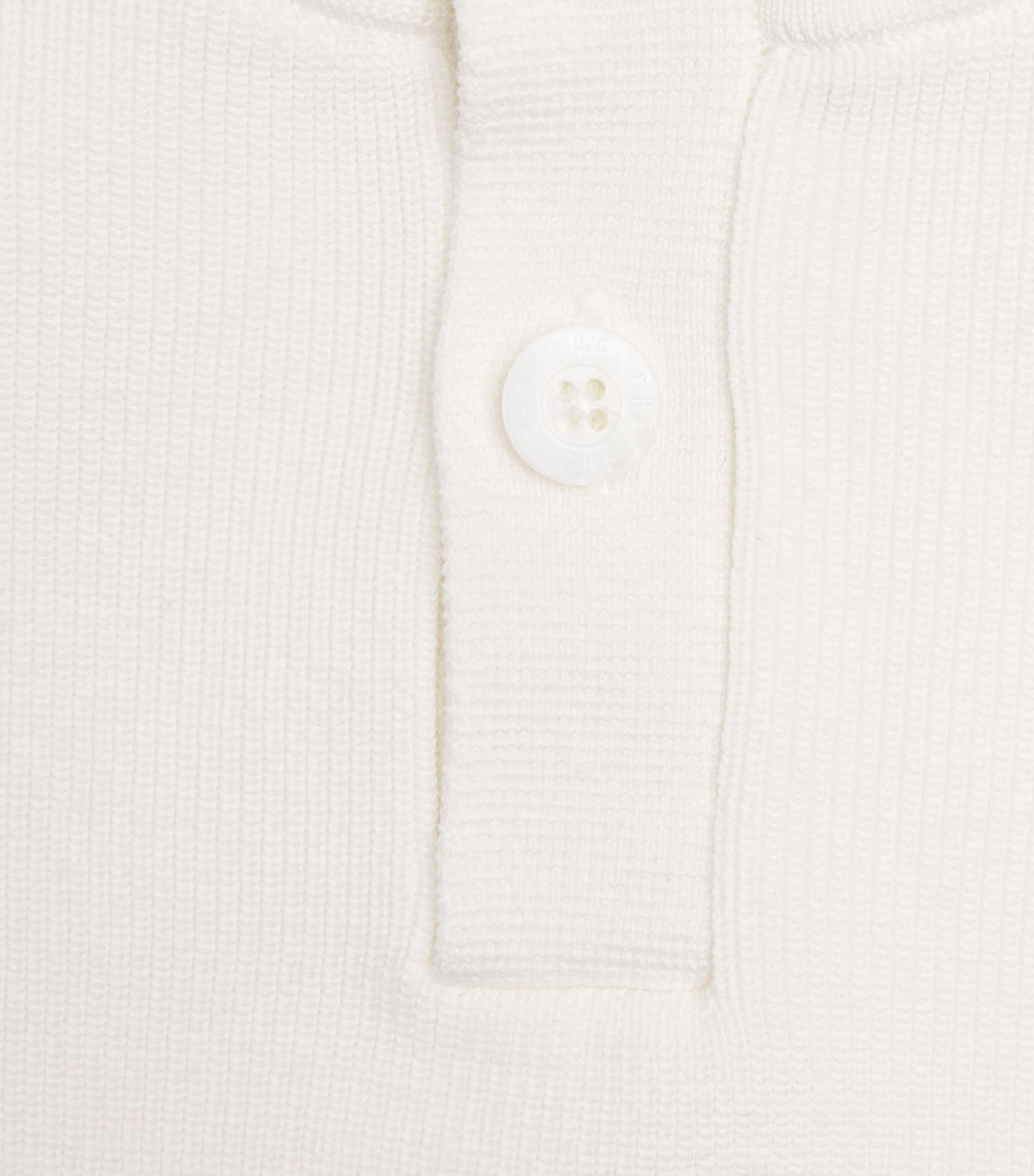 CHÉ Mens Casimir Henley Polo Shirt White Image 6