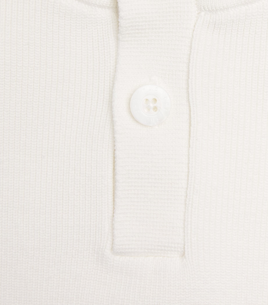CHÉ Mens Casimir Henley Polo Shirt White Image 6