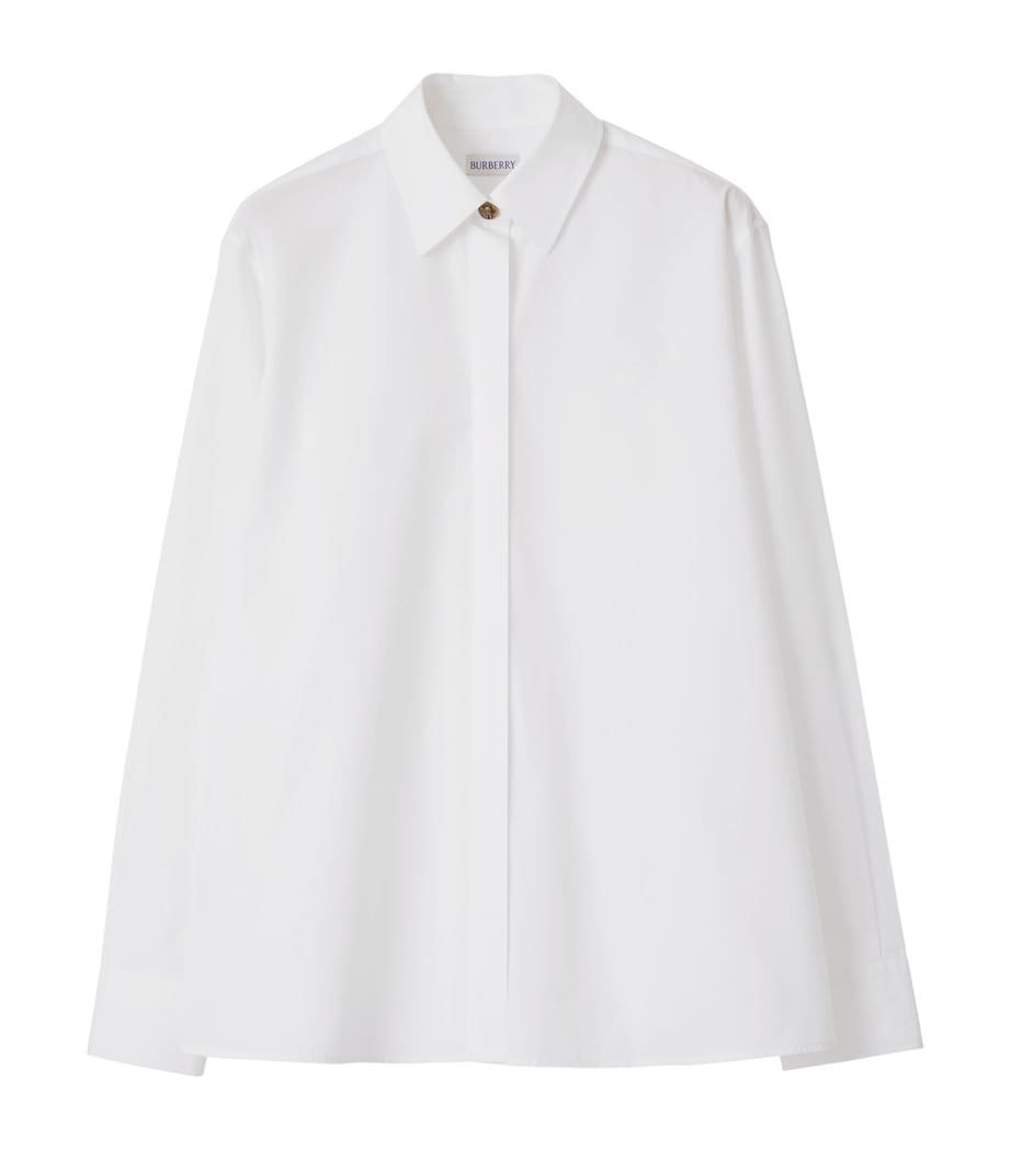 Cotton Poplin Oversized Shirt OPTIC WHITE Image 1