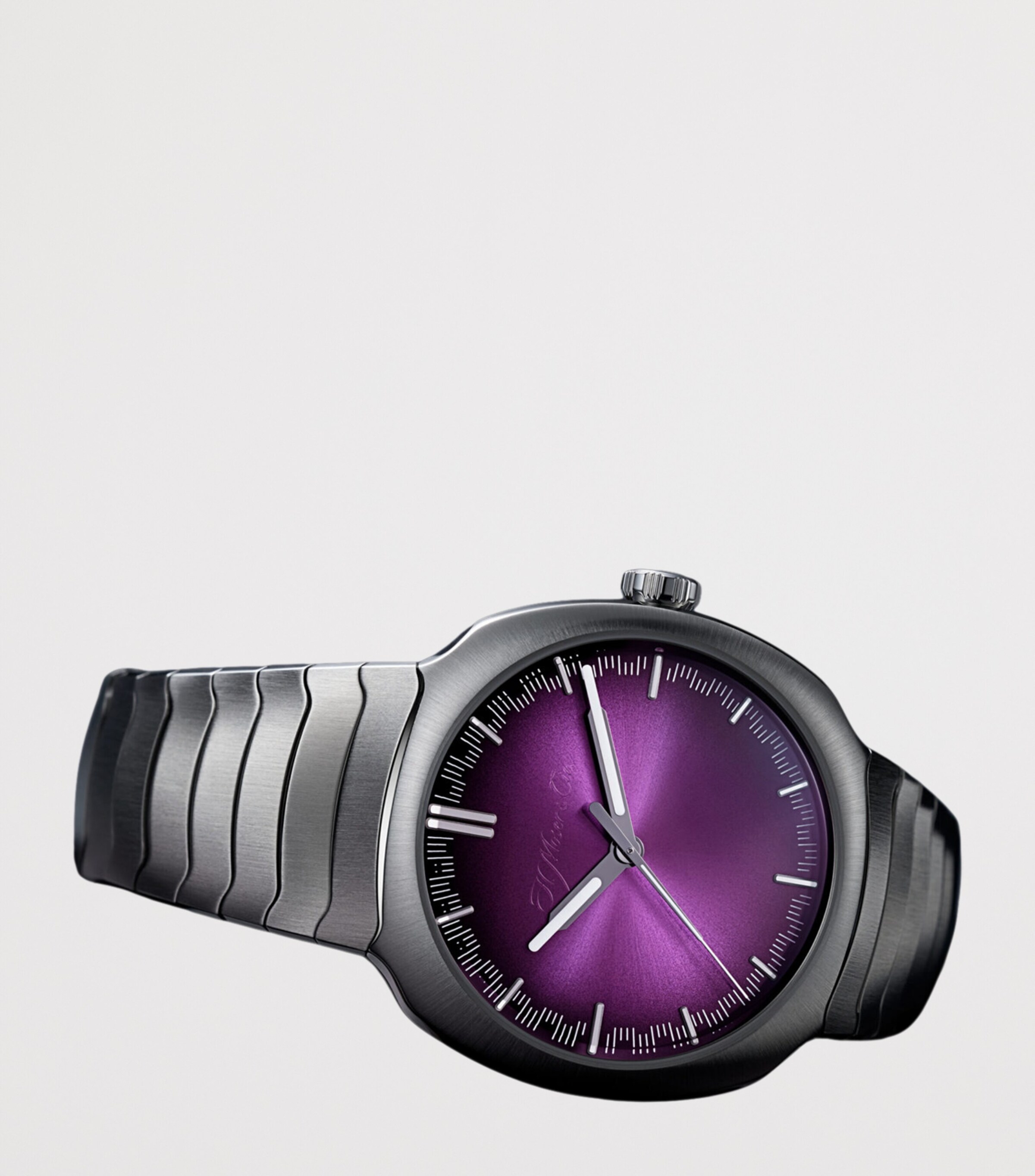 Stainless Steel Streamliner Centre Seconds Watch 40mm PURPLE Image 4