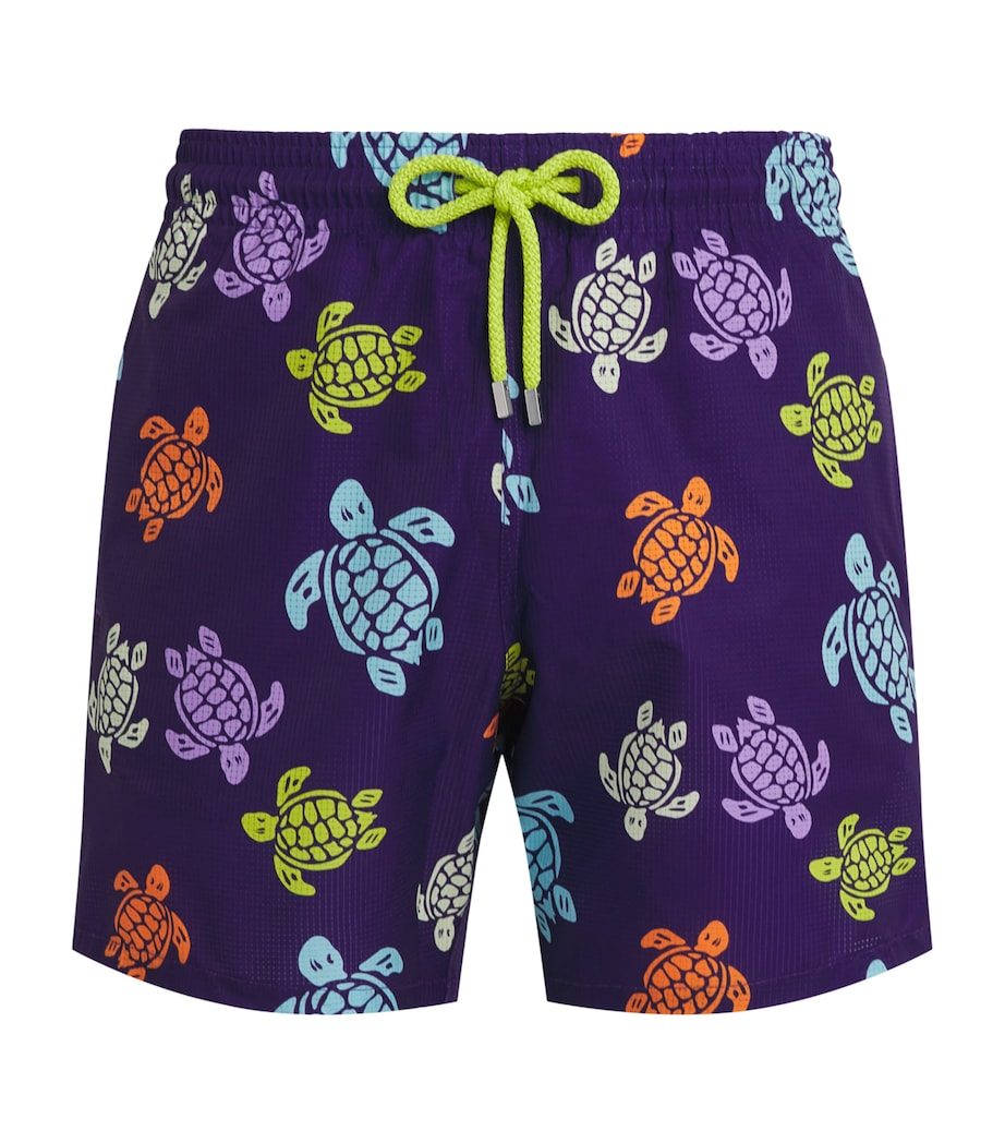 Vilebrequin Mens Micro-Perforated Mahina Swim Shorts Violette Image 1