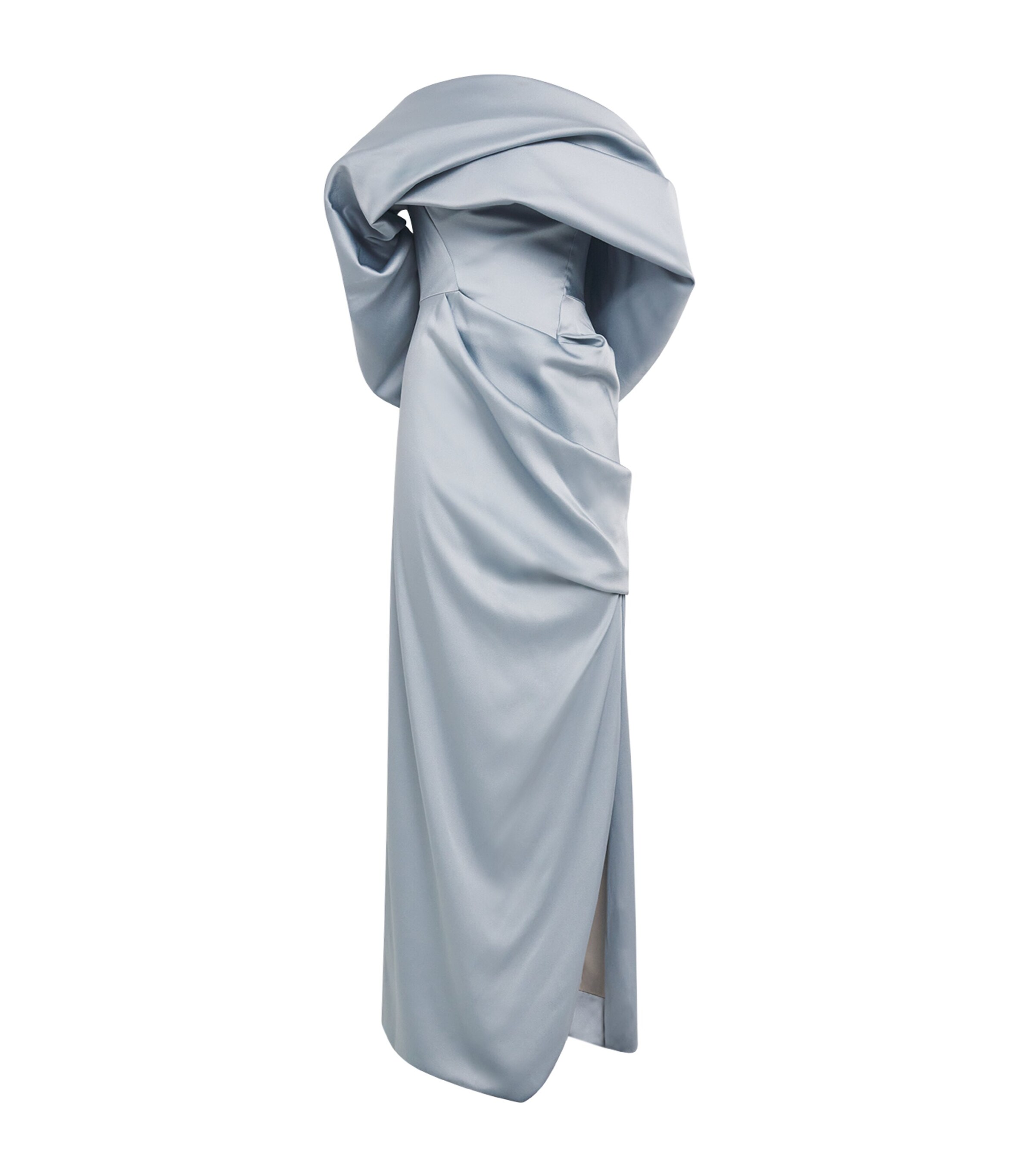 Vivienne Westwood Womens Satin Sibyl Maxi Dress Sky Blue Image 1