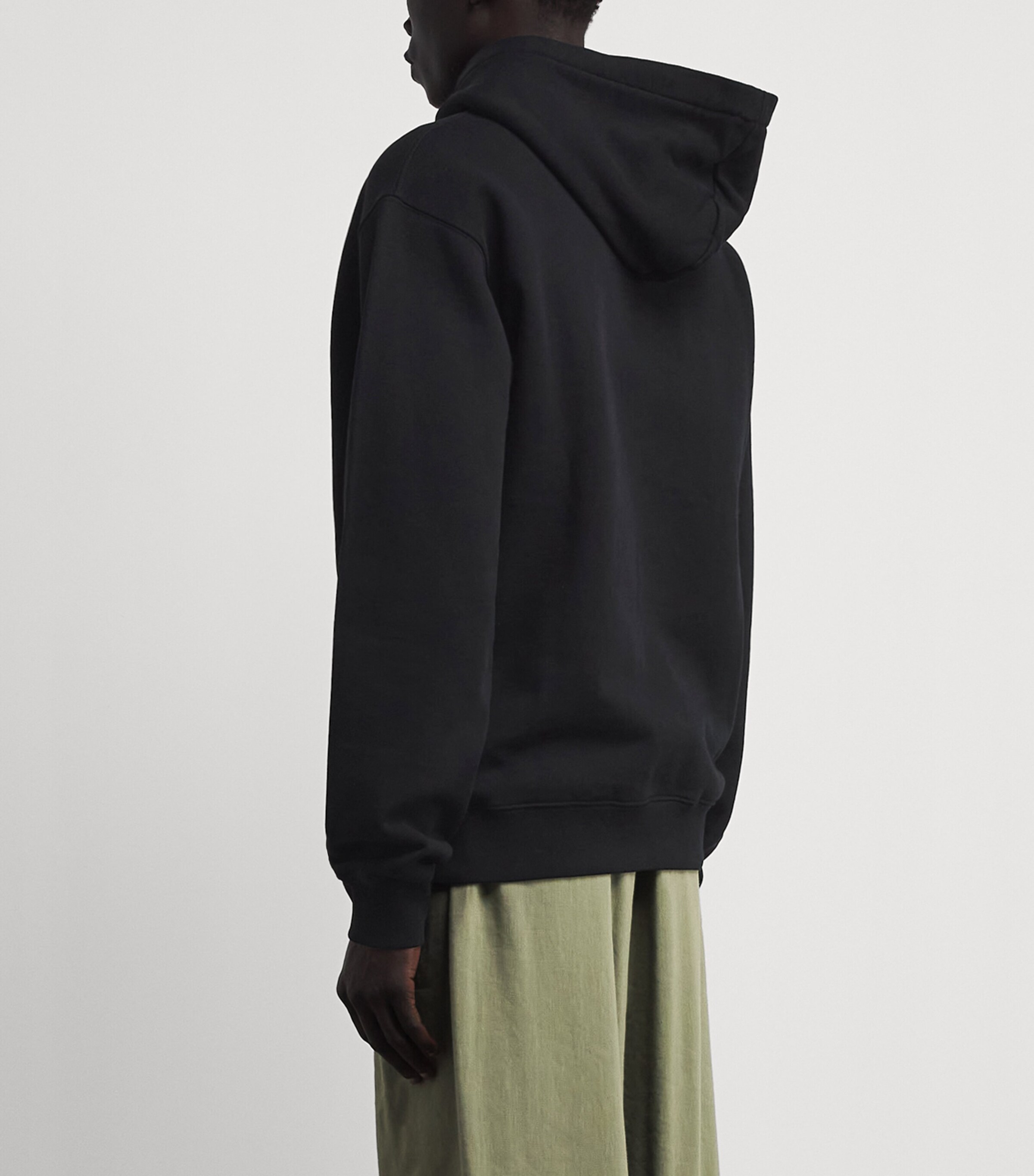 Jacquemus Mens Grosgrain Logo Hoodie Black Image 5