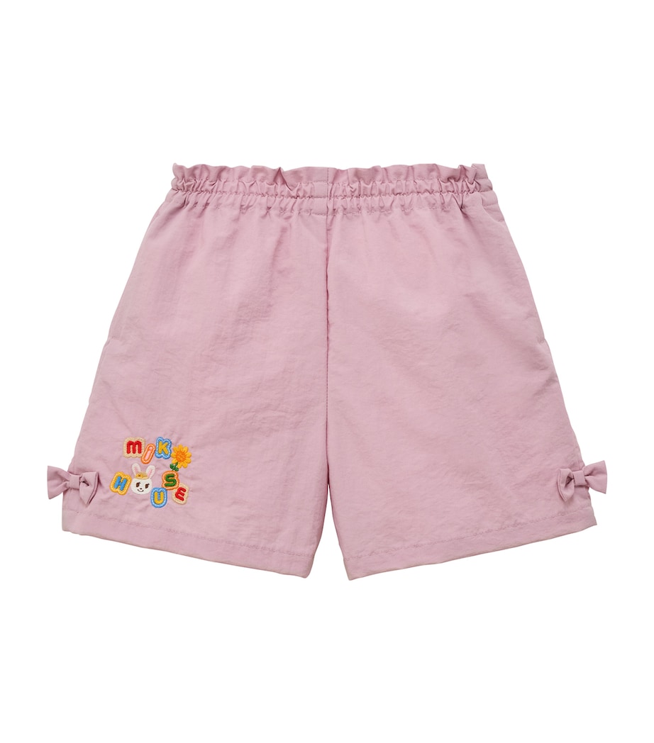 Miki House Embroidered Logo Bow Shorts (2-4 Years) Image 1