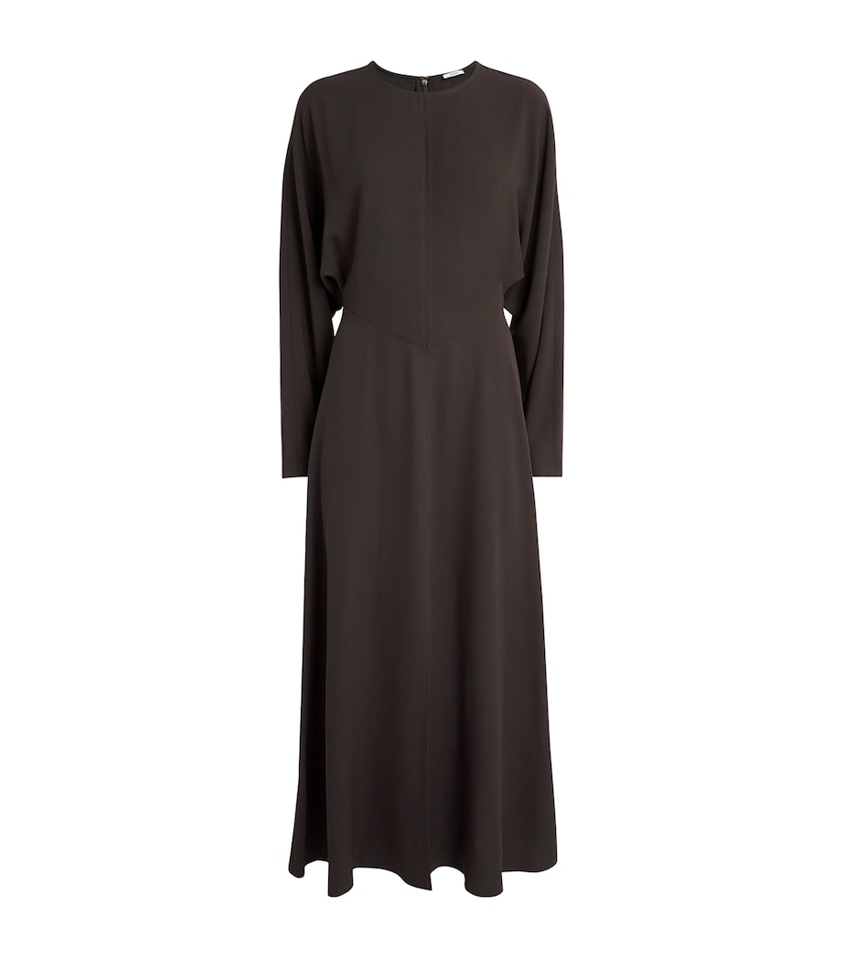 Crepe Hills Midi Dress COCOA Image 1