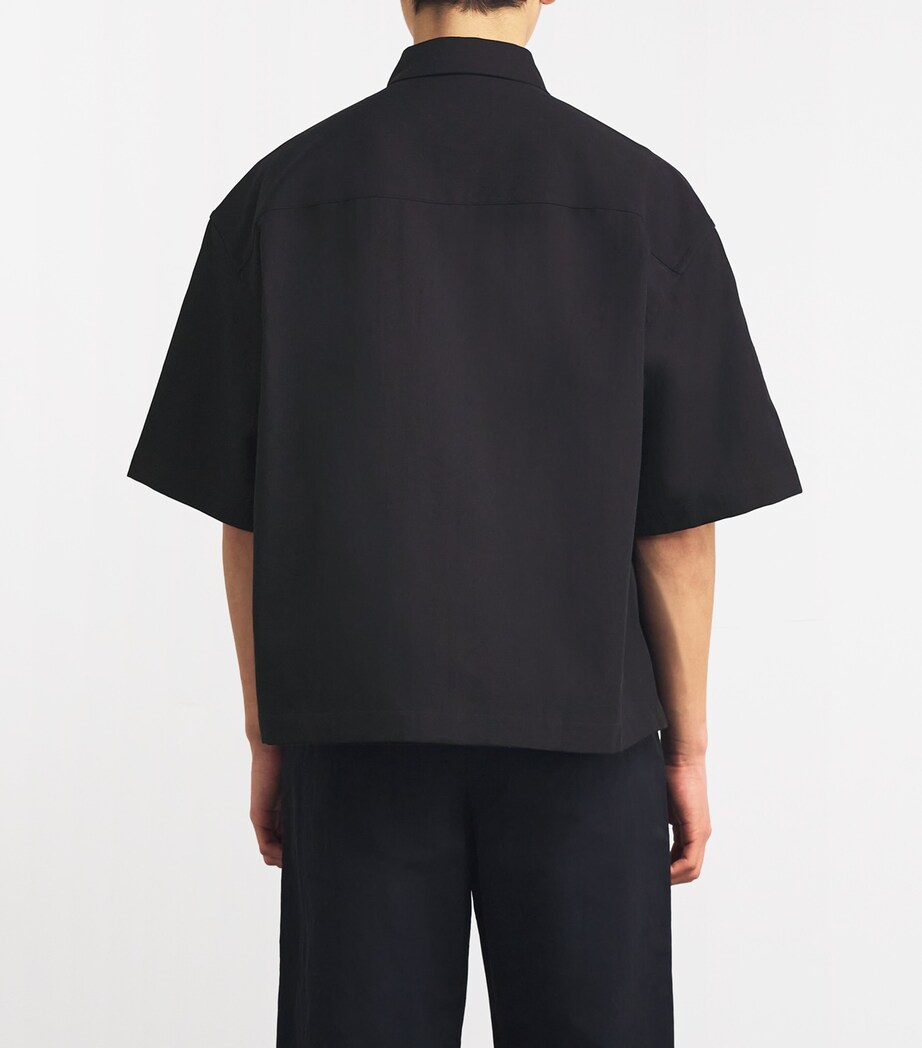 Studio Nicholson Mens Cotton-Blend Sorono Oversized Shirt Black Image 4