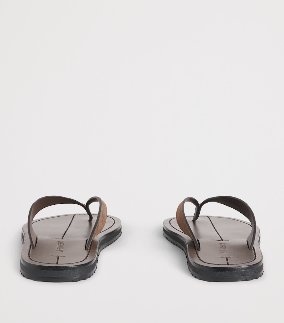 Leather Flora Flip Flops CEDAR SUEDE Image 4