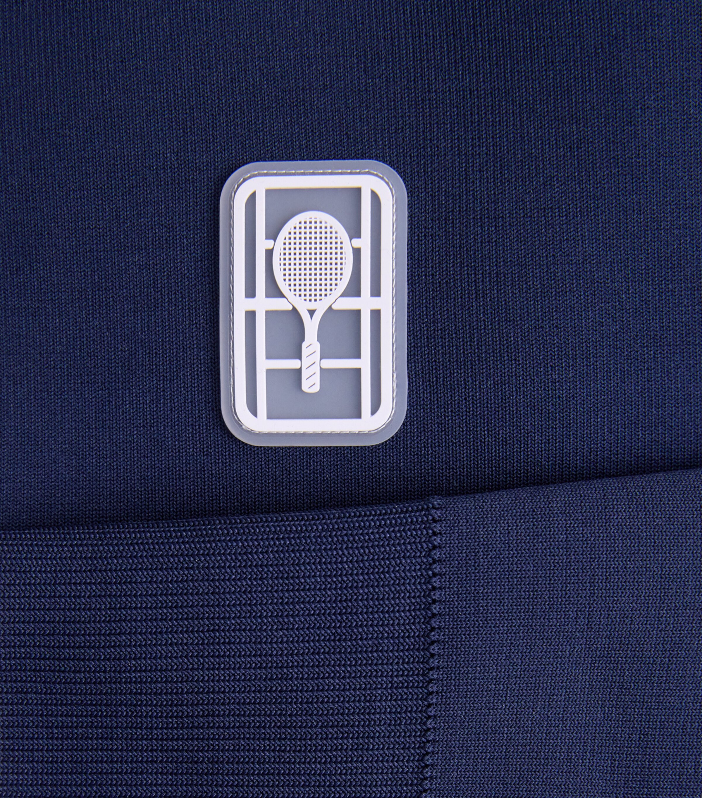 Lacoste Mens Heritage Polo-Collar Zipped Sweatshirt Navy Blue Image 6