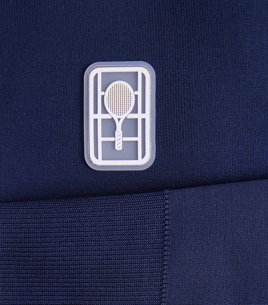 Lacoste Mens Heritage Polo-Collar Zipped Sweatshirt Navy Blue Image 6