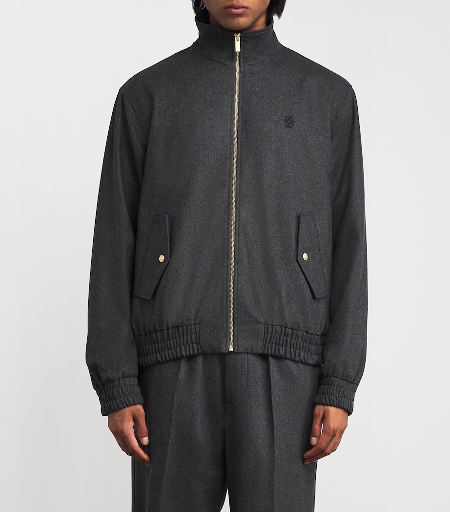 Wool Flannel Track Jacket GY / GREY Image 3