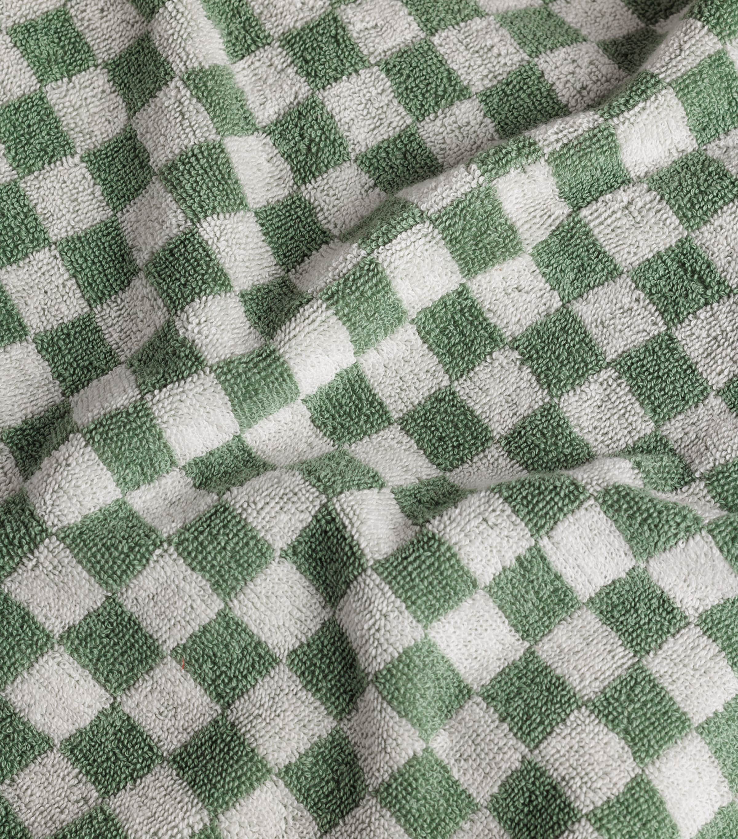 Check Josephine Hand Towel (40cm x 70cm) SAGE / CHALK Image 4