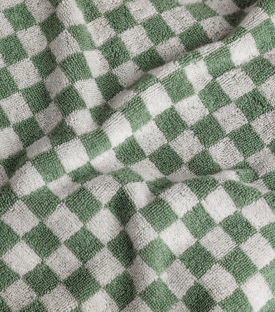 Check Josephine Hand Towel (40cm x 70cm) SAGE / CHALK Image 4