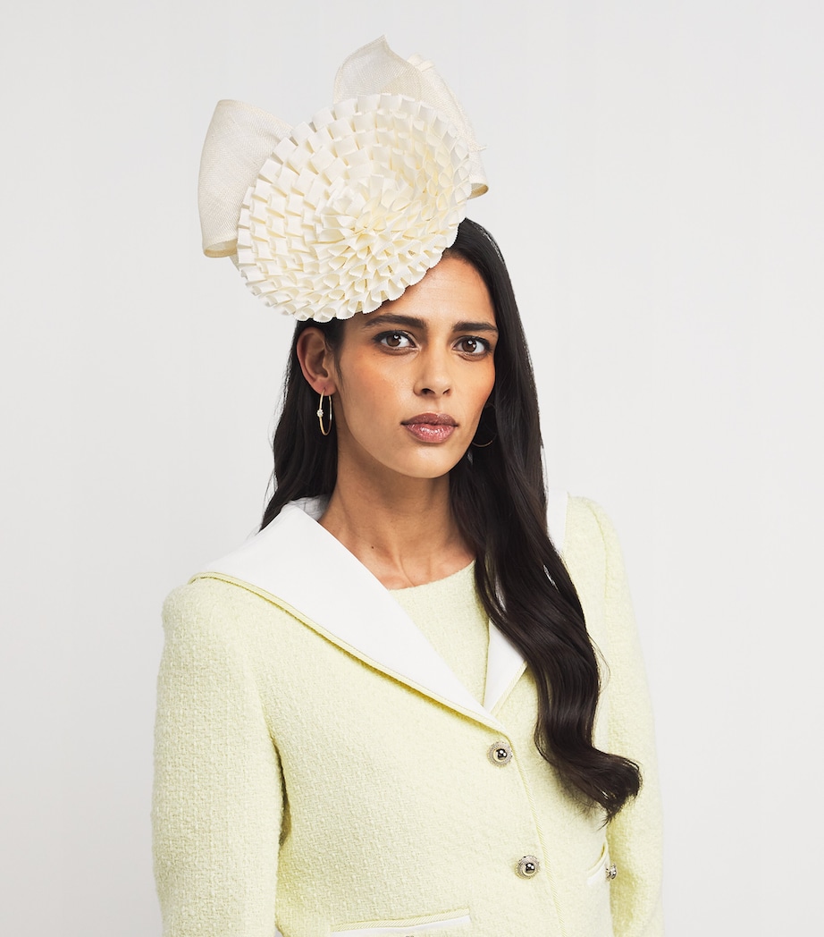 Disc Ribbon Fascinator IVORY Image 1