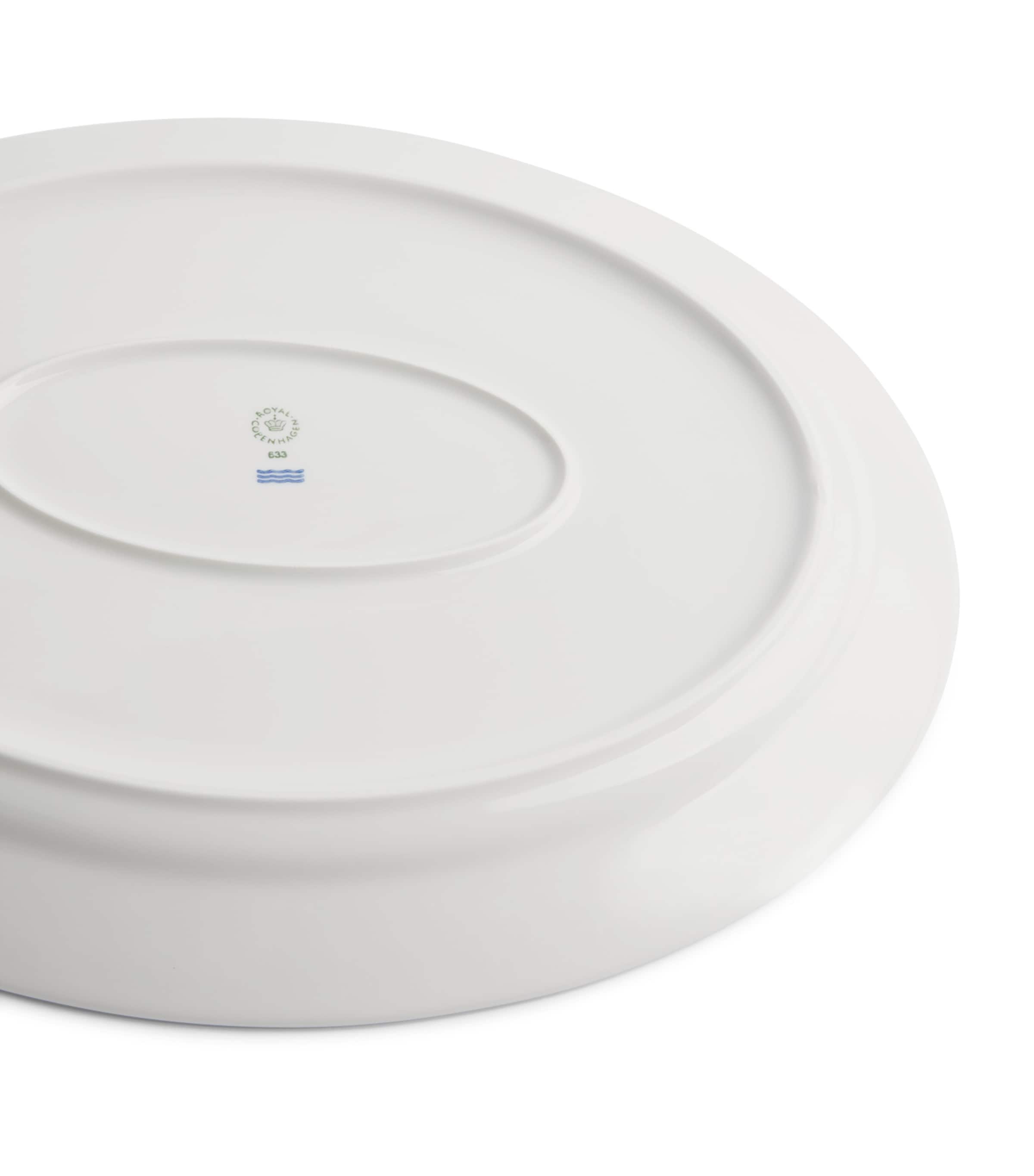 White Fluted Oval Dish (34cm x 27.5cm) WHITE Image 2