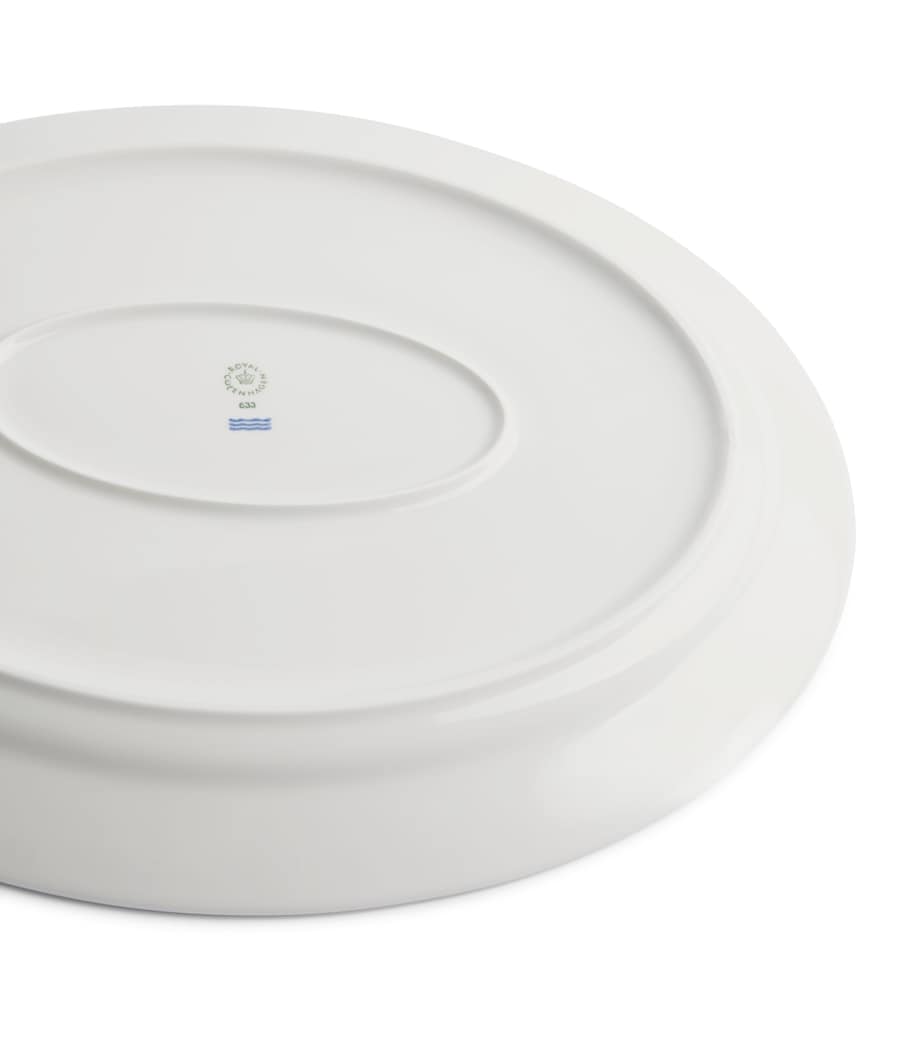 White Fluted Oval Dish (34cm x 27.5cm) WHITE Image 2