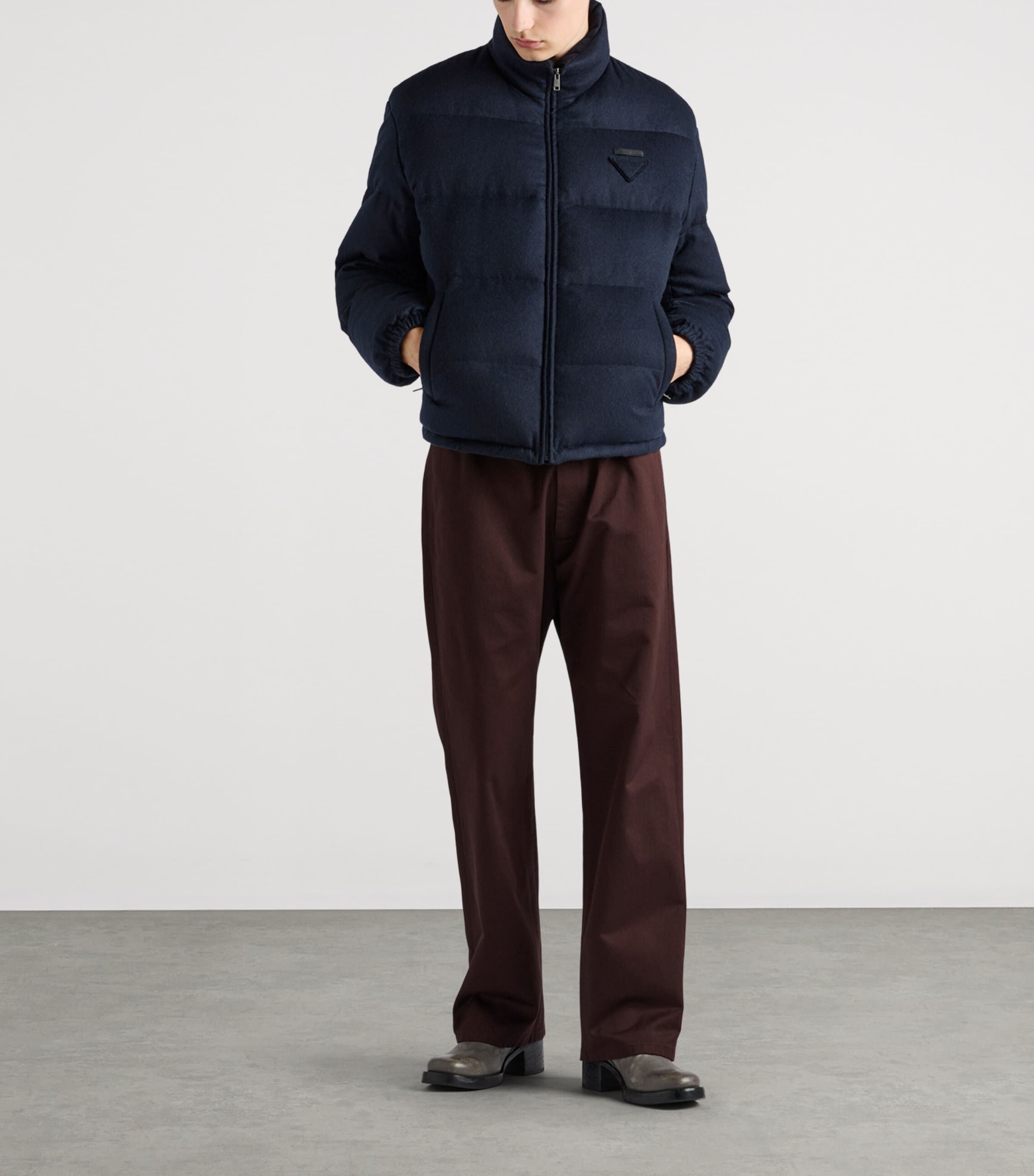 Cashmere Logo Puffer Jacket F0008 Image 2