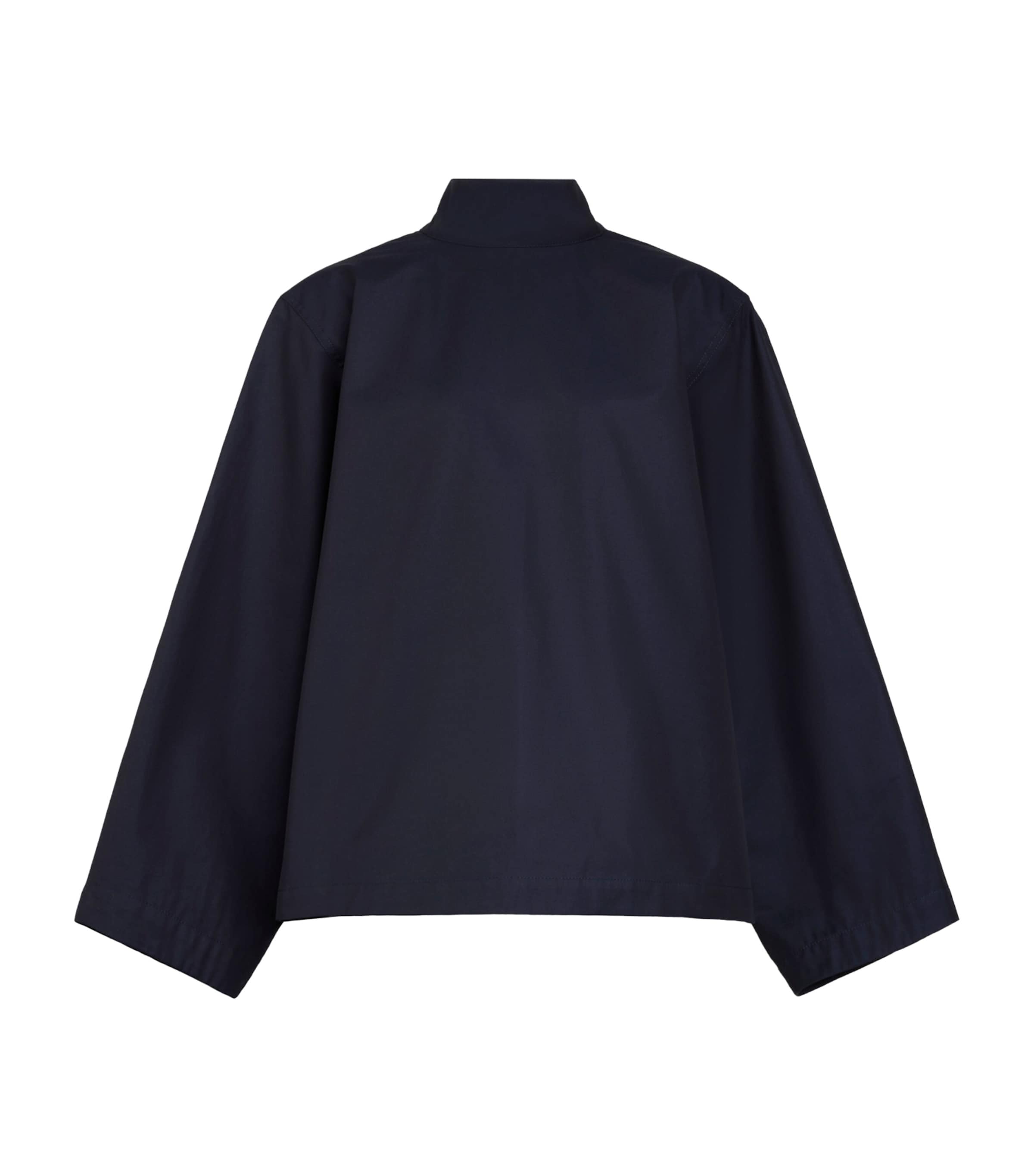 Alaïa Womens Cotton-Satin Reverse Jacket Minuit Image 4