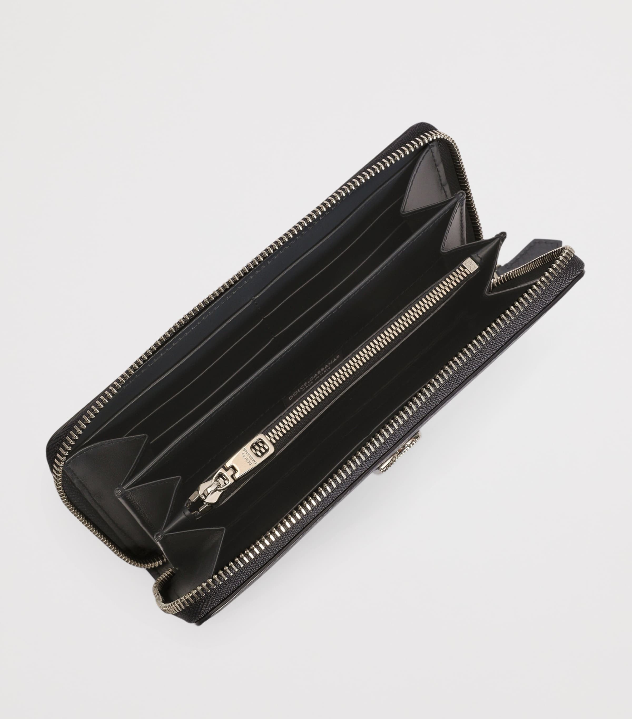 Dolce&Gabbana Leather Zip-Around Wallet Blue Image 4