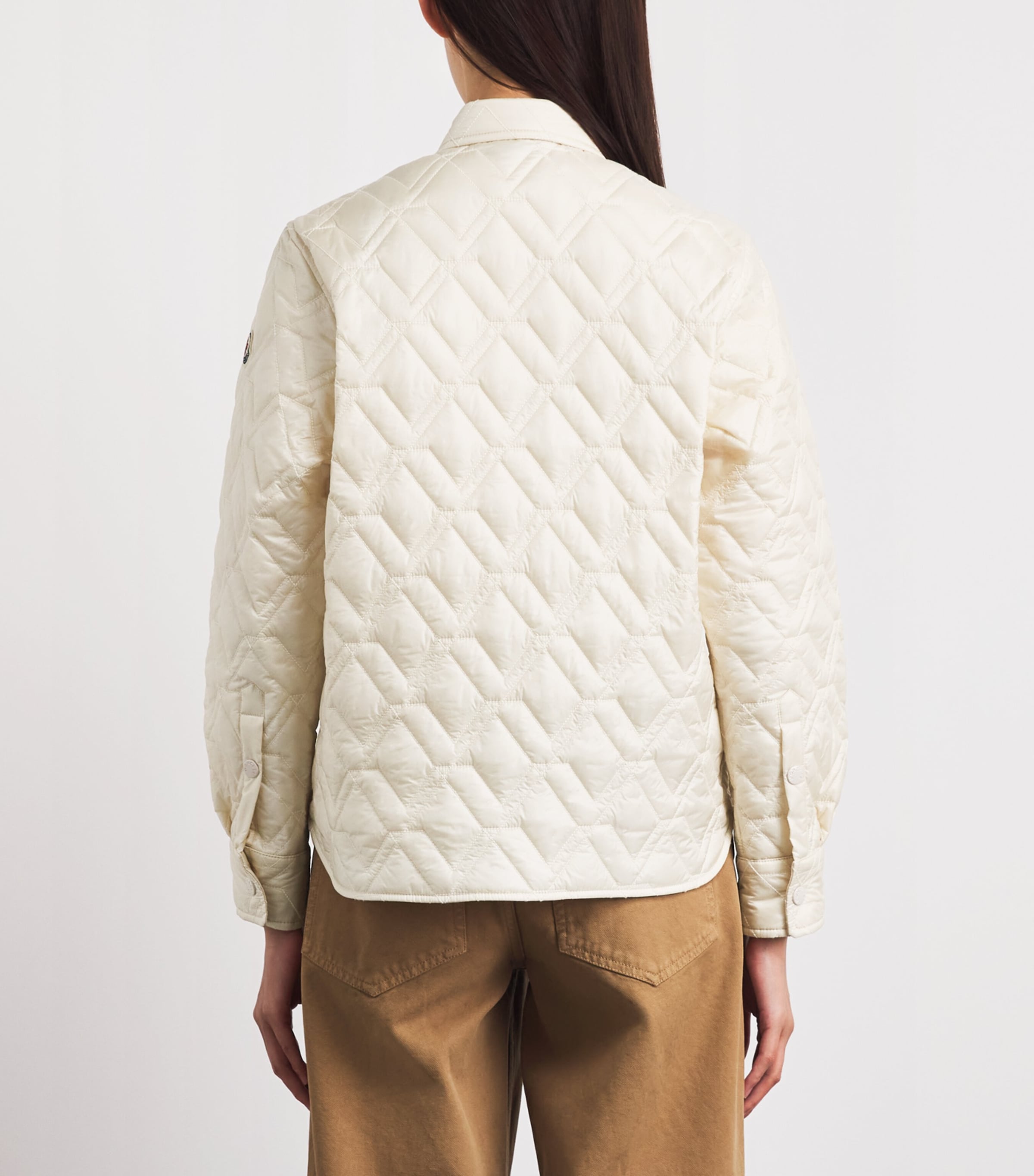 Moncler Womens Diamond-Quilted Overshirt Image 5