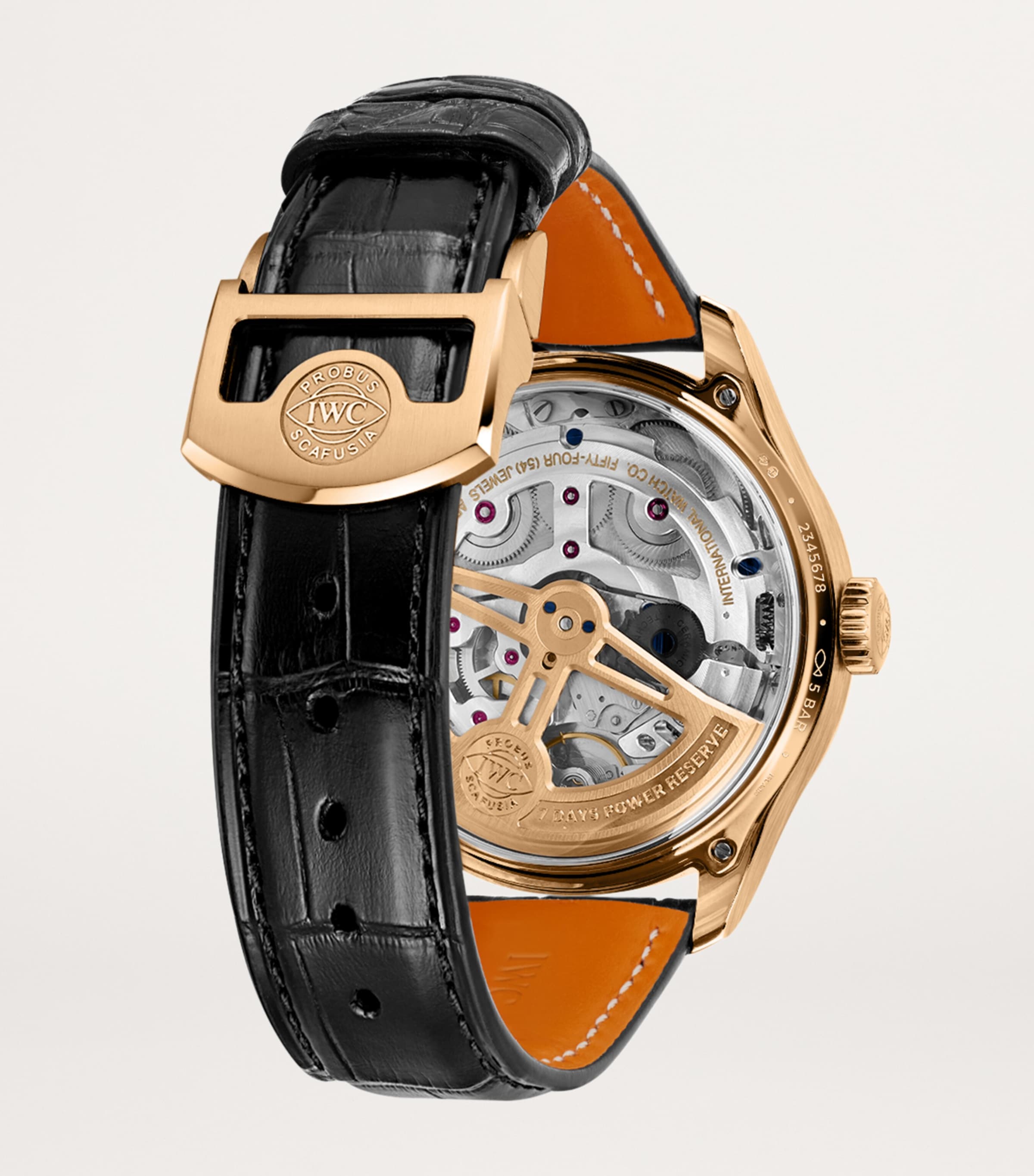 Rose Gold Portugieser Perpetual Calendar Watch 44mm BLACK Image 4